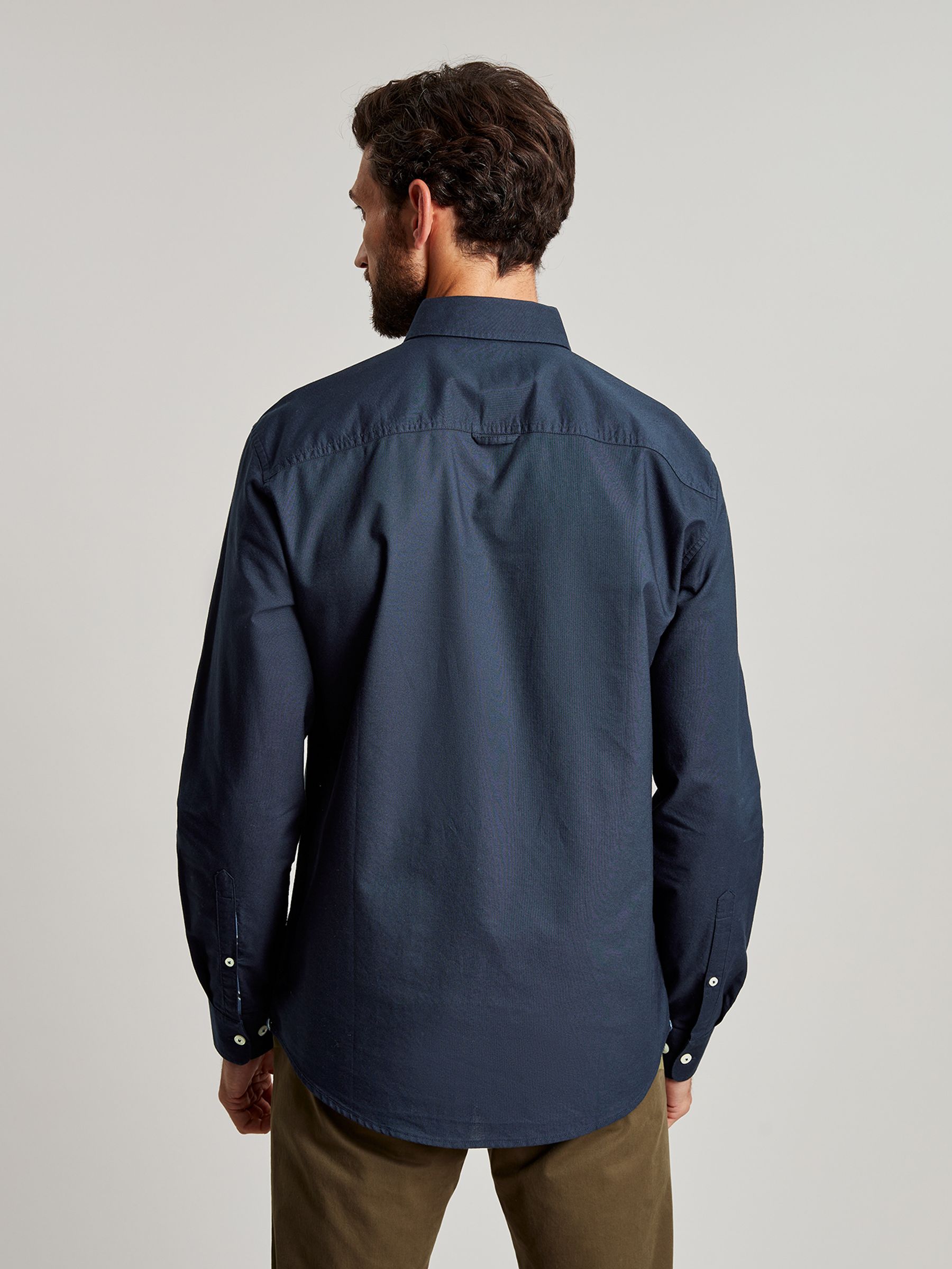 Oxford Navy Blue Long Sleeve Oxford Shirt - Image 3 of 7
