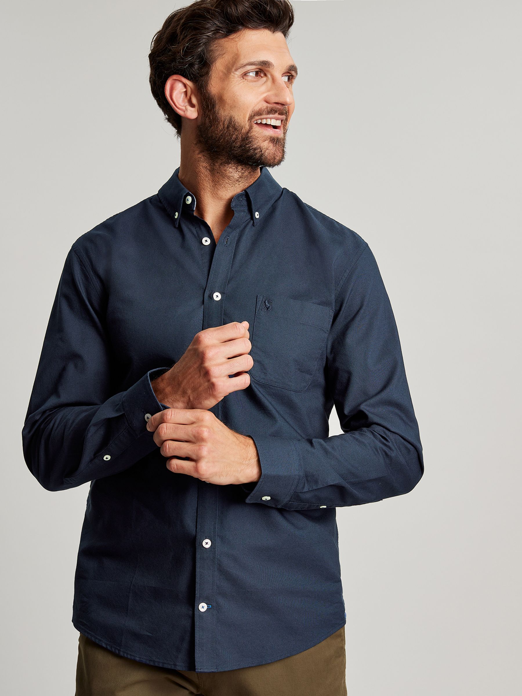 Oxford Navy Blue Long Sleeve Oxford Shirt - Image 4 of 7