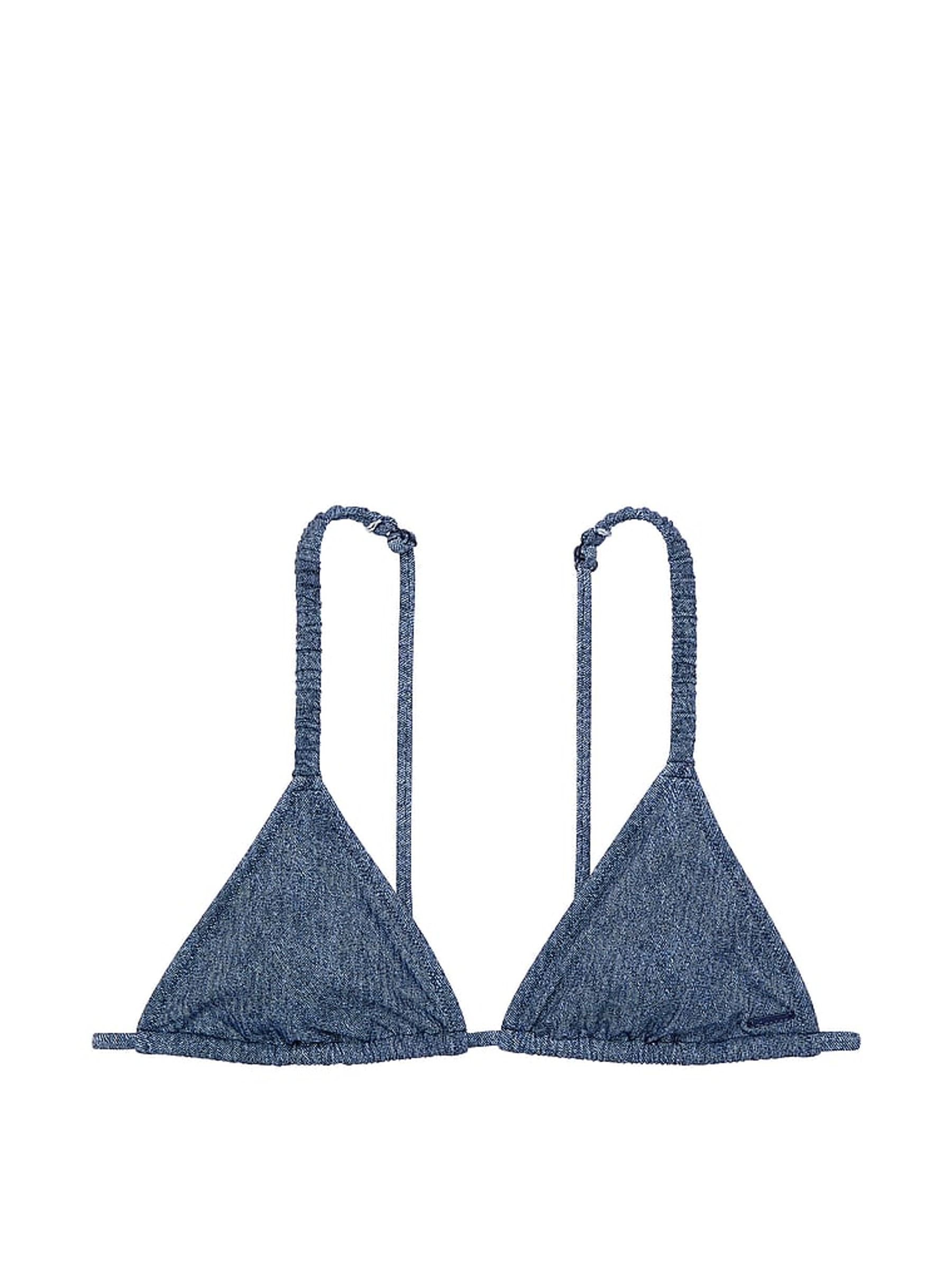 Denim Blue Triangle Swim Bikini Top - Image 3 of 3