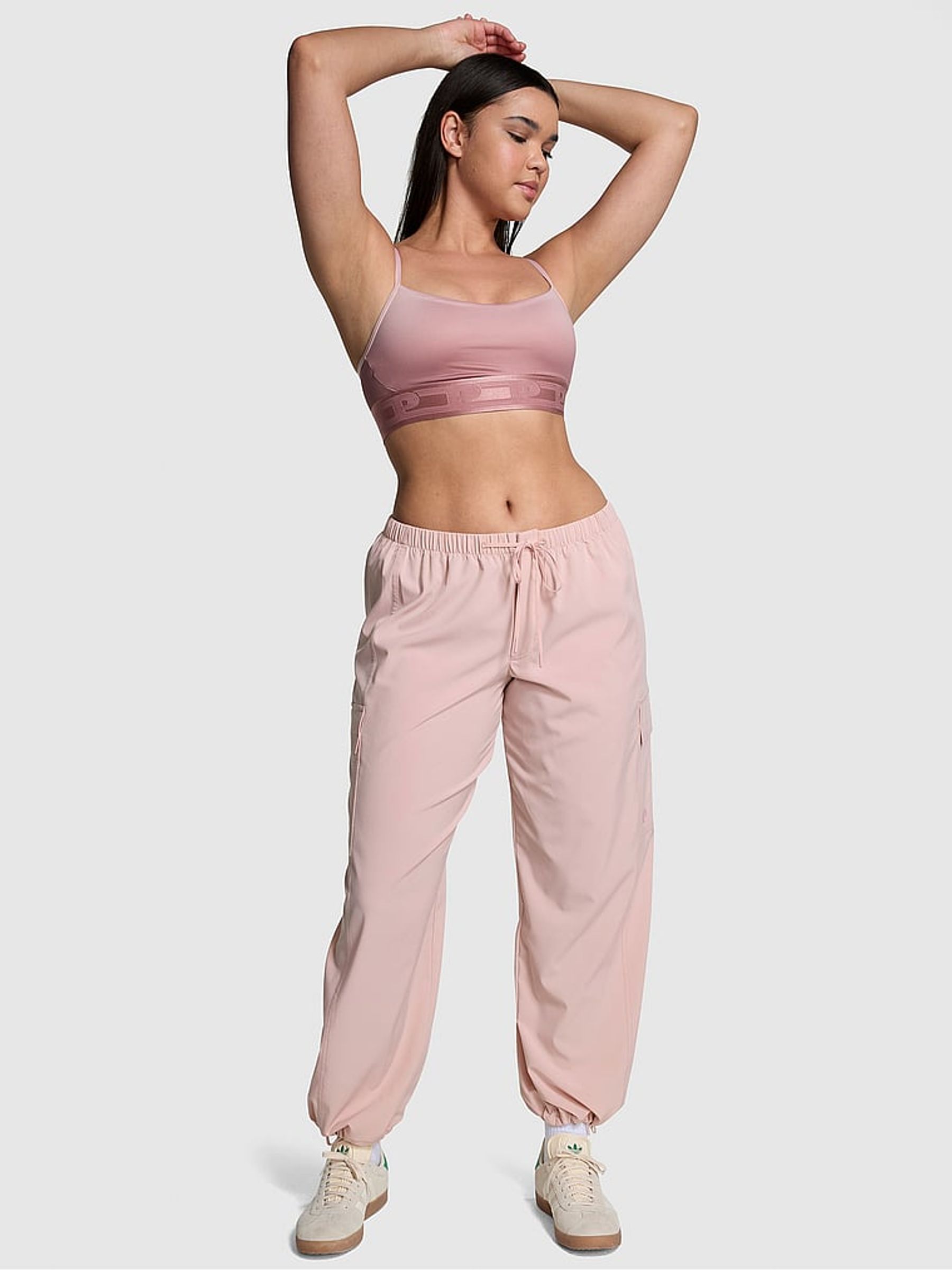 Wanna Be Pink Parachute Cargo Trousers - Image 1 of 2