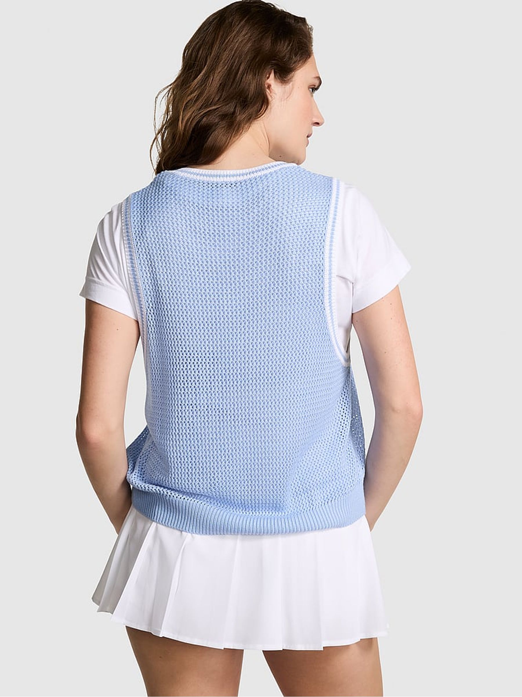 Harbor Blue Crochet Vest - Image 2 of 3