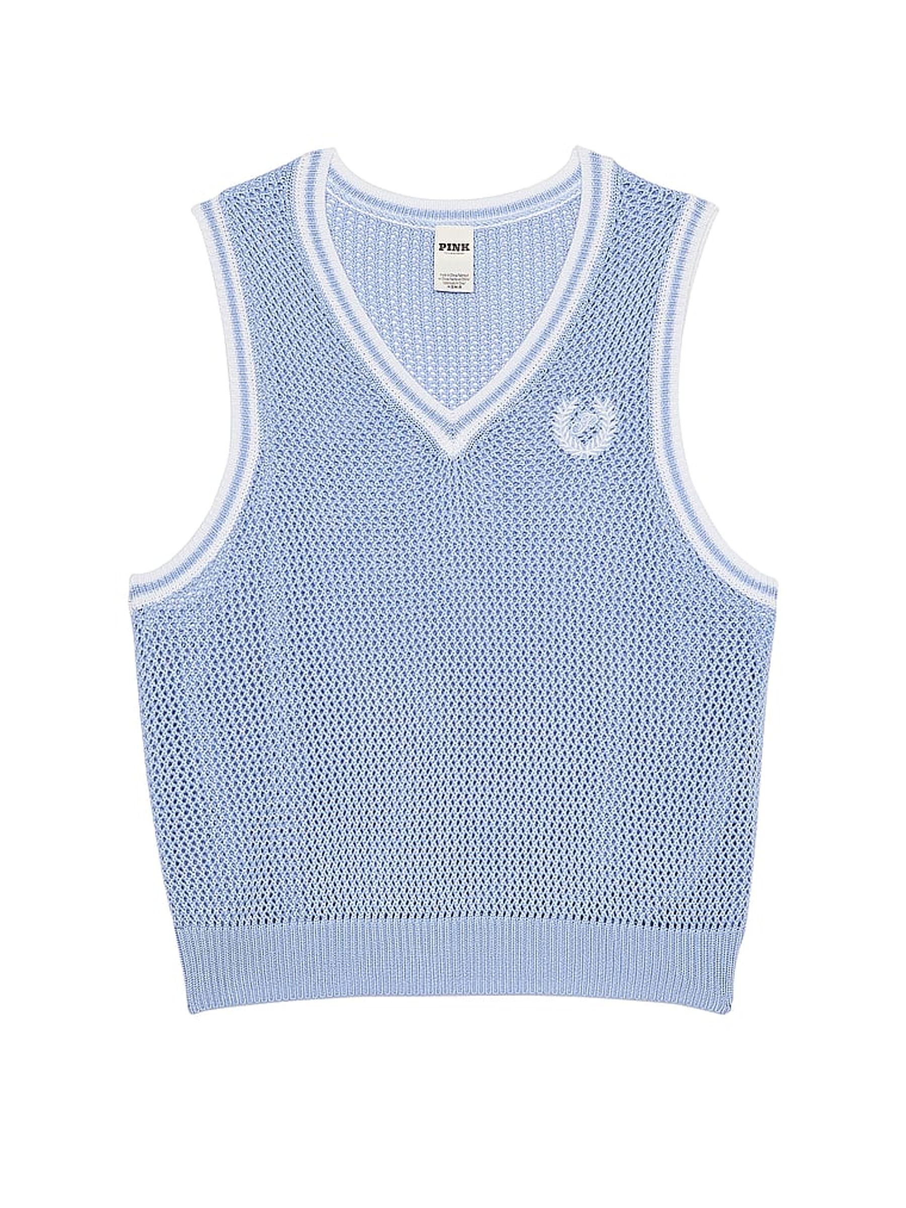 Harbor Blue Crochet Vest - Image 3 of 3