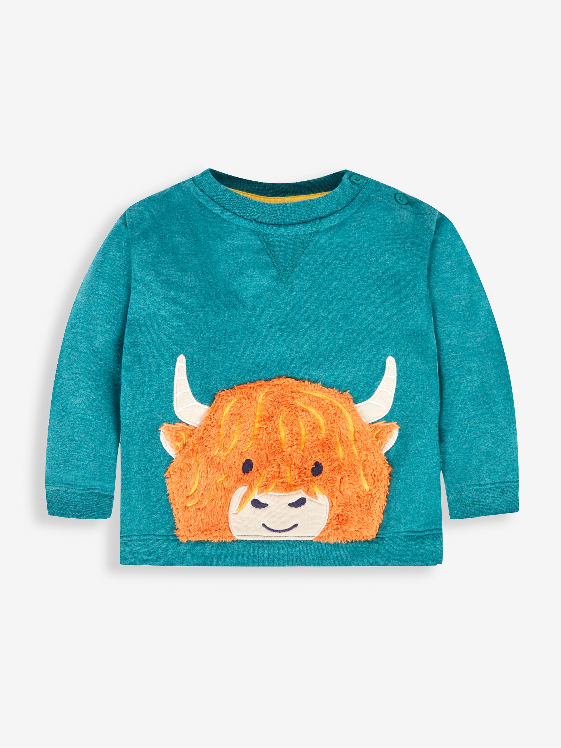 Green Highland Cow Appliqué Sweatshirt - Image 1 of 3