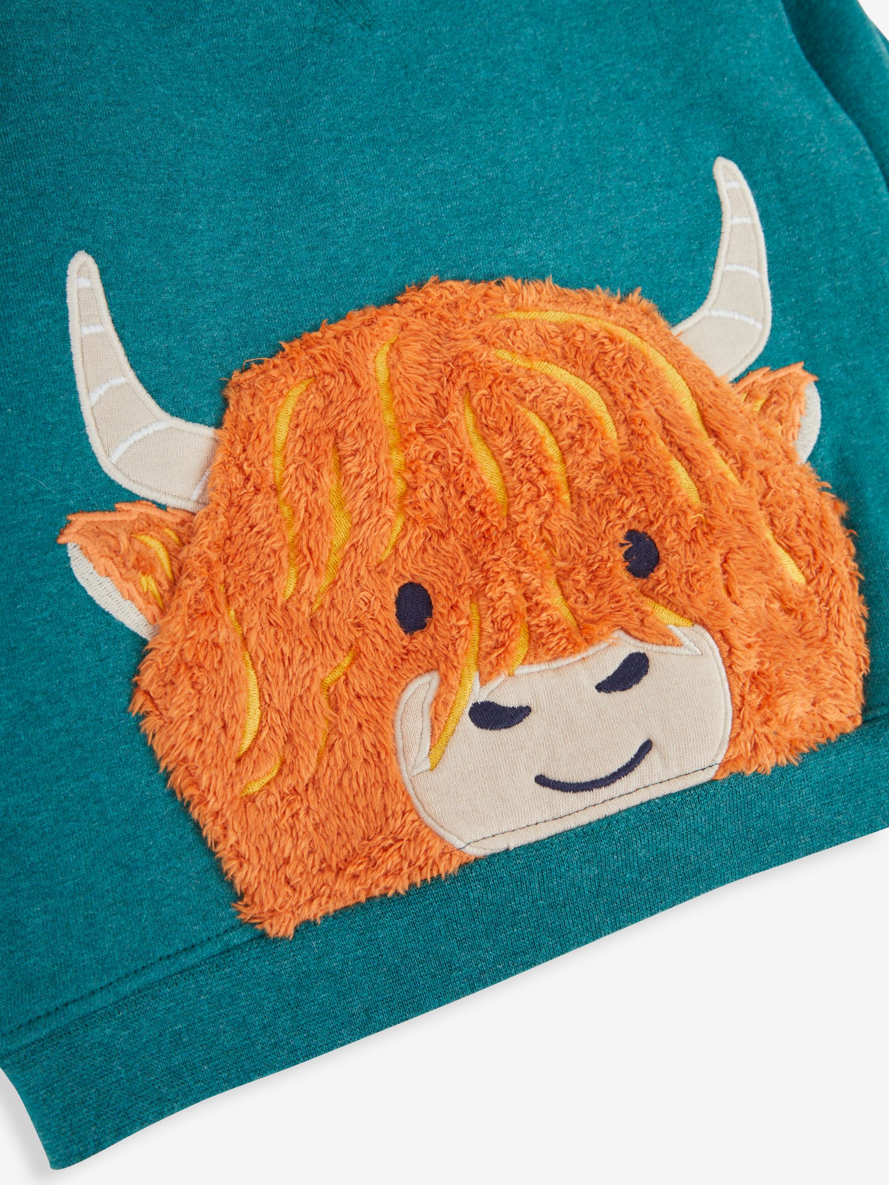 Green Highland Cow Appliqué Sweatshirt - Image 3 of 3