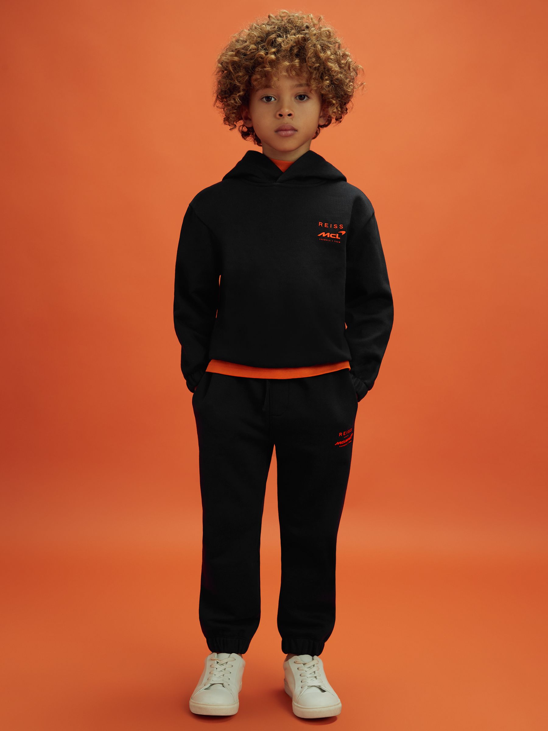 3-9 yrs McLaren F1 Cotton Drawstring Joggers in Black - Image 1 of 8