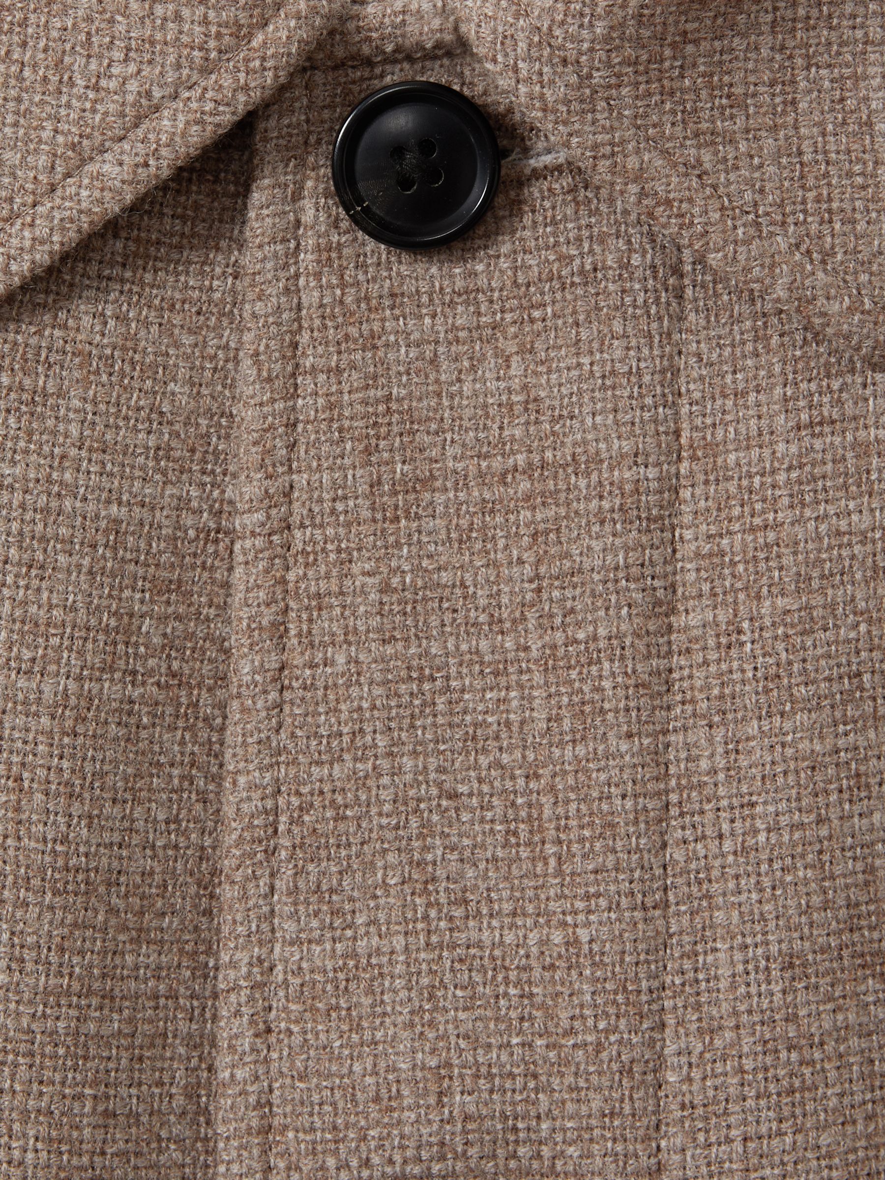 Wool Blend Button-Through Overshirt in Mocha - Image 6 of 6