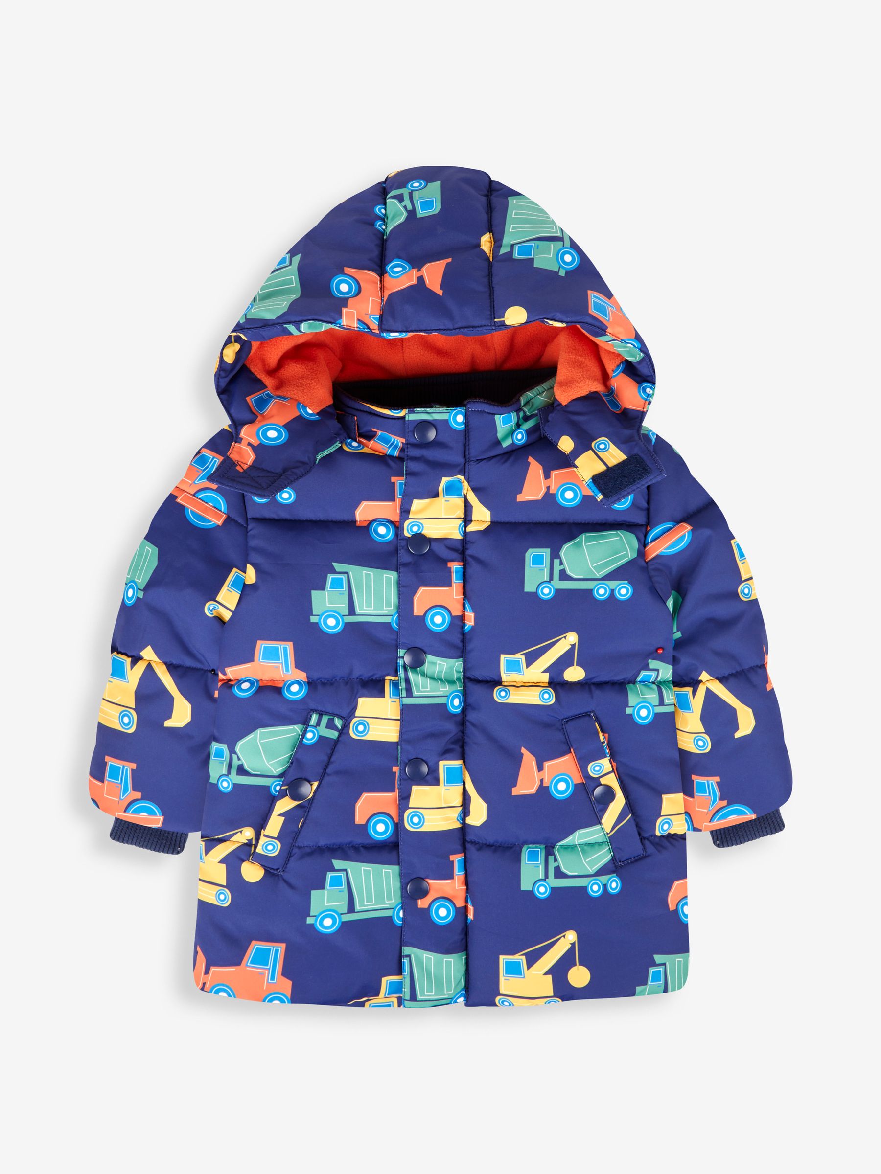 Navy Blue Construction Character Puffer Jacket - Image 5 of 8