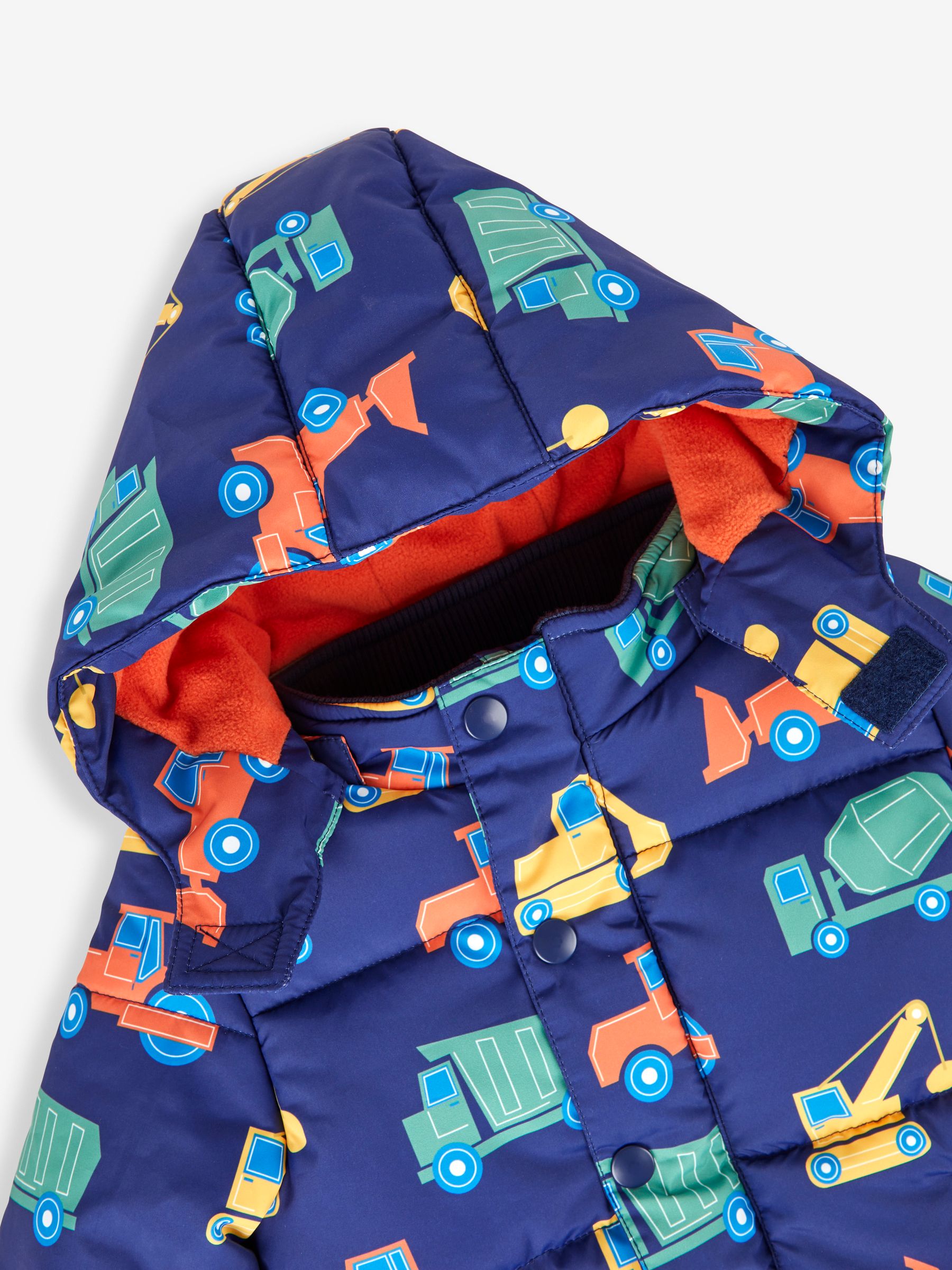 Navy Blue Construction Character Puffer Jacket - Image 7 of 8