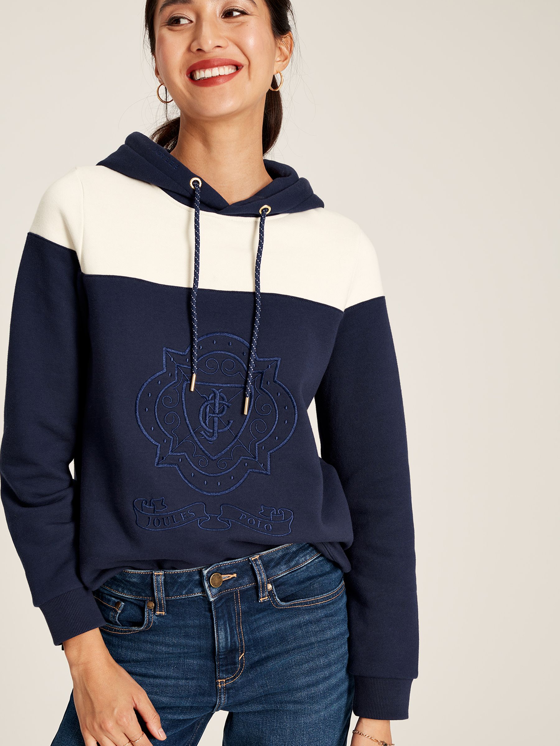 Alexa Navy Embroidered Hoodie - Image 1 of 7