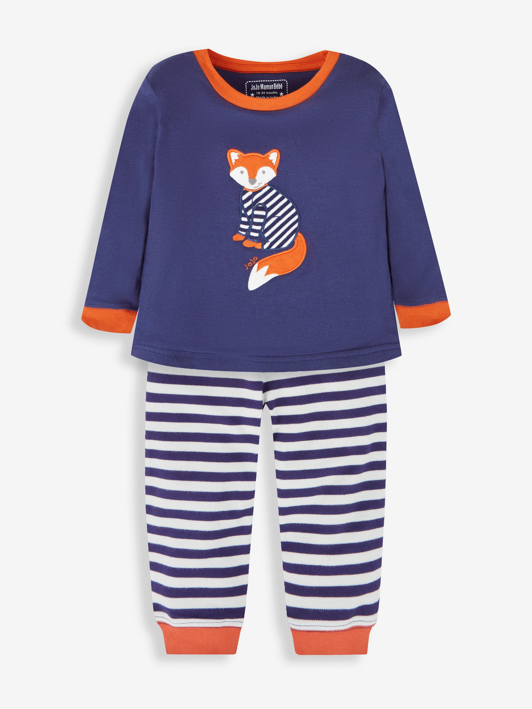 Navy Boys' Fox Jersey Pyjamas - Image 3 of 6