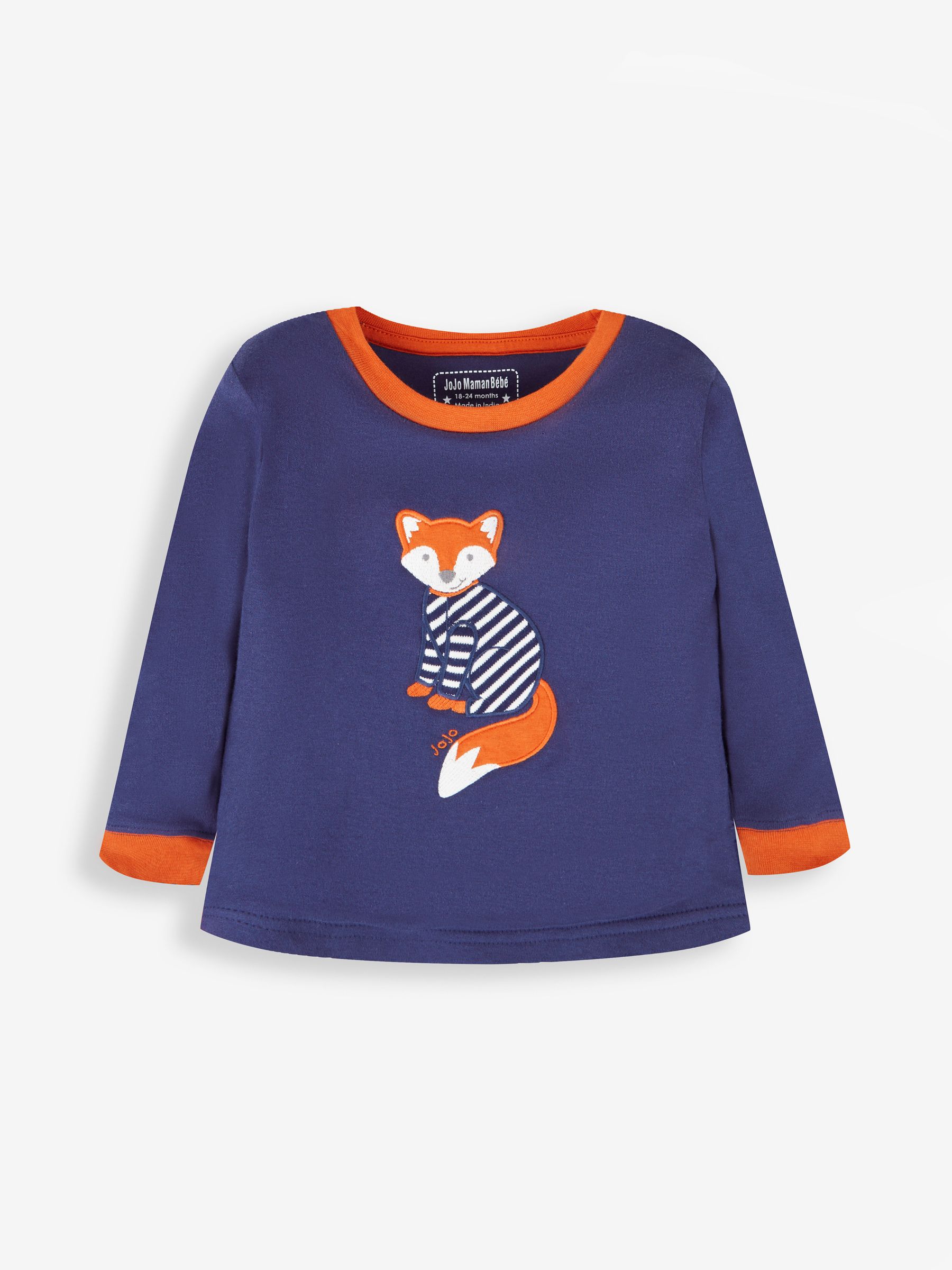 Navy Boys' Fox Jersey Pyjamas - Image 4 of 6