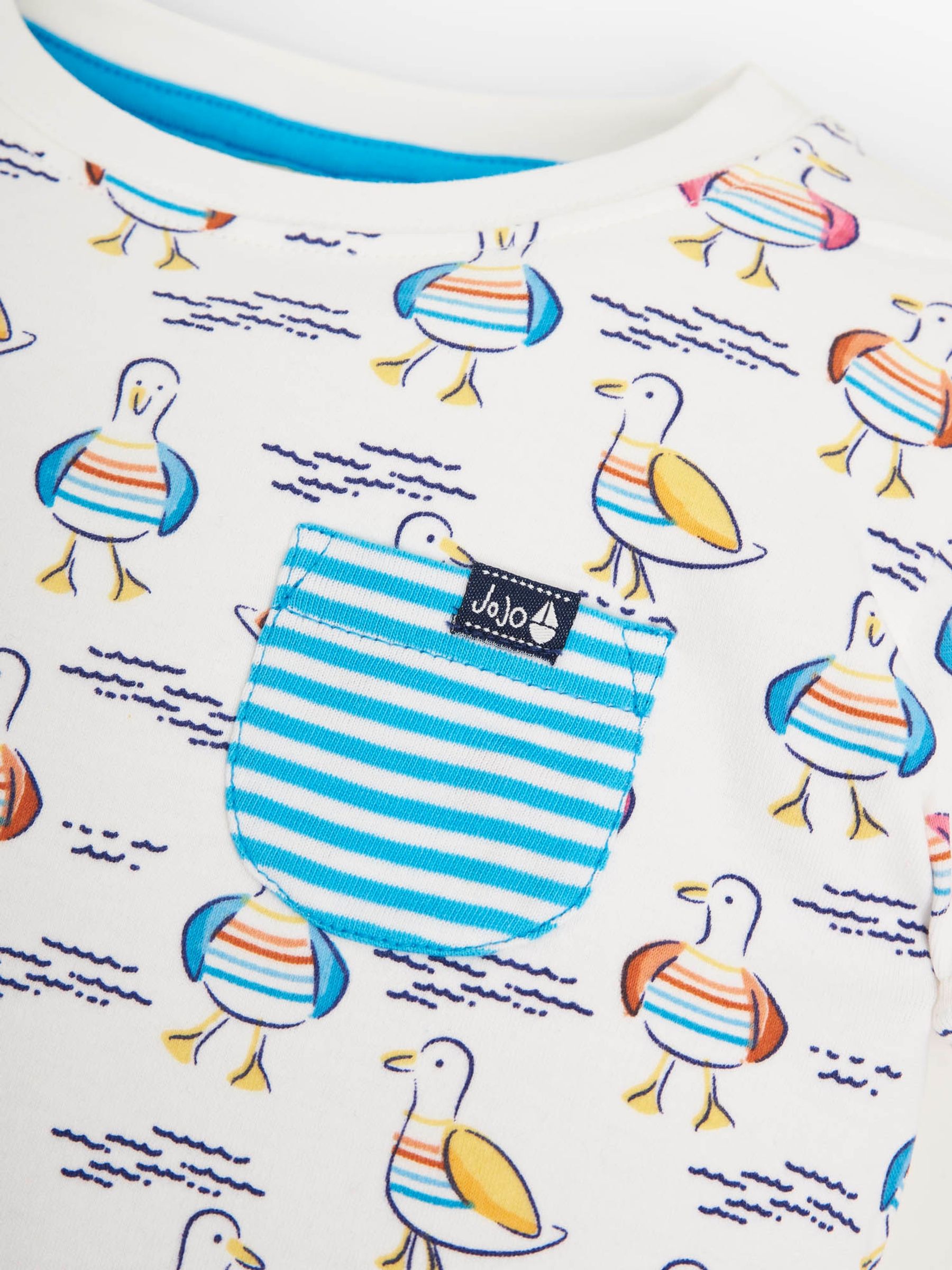 White Kids' Seagull Print T-Shirt - Image 2 of 2