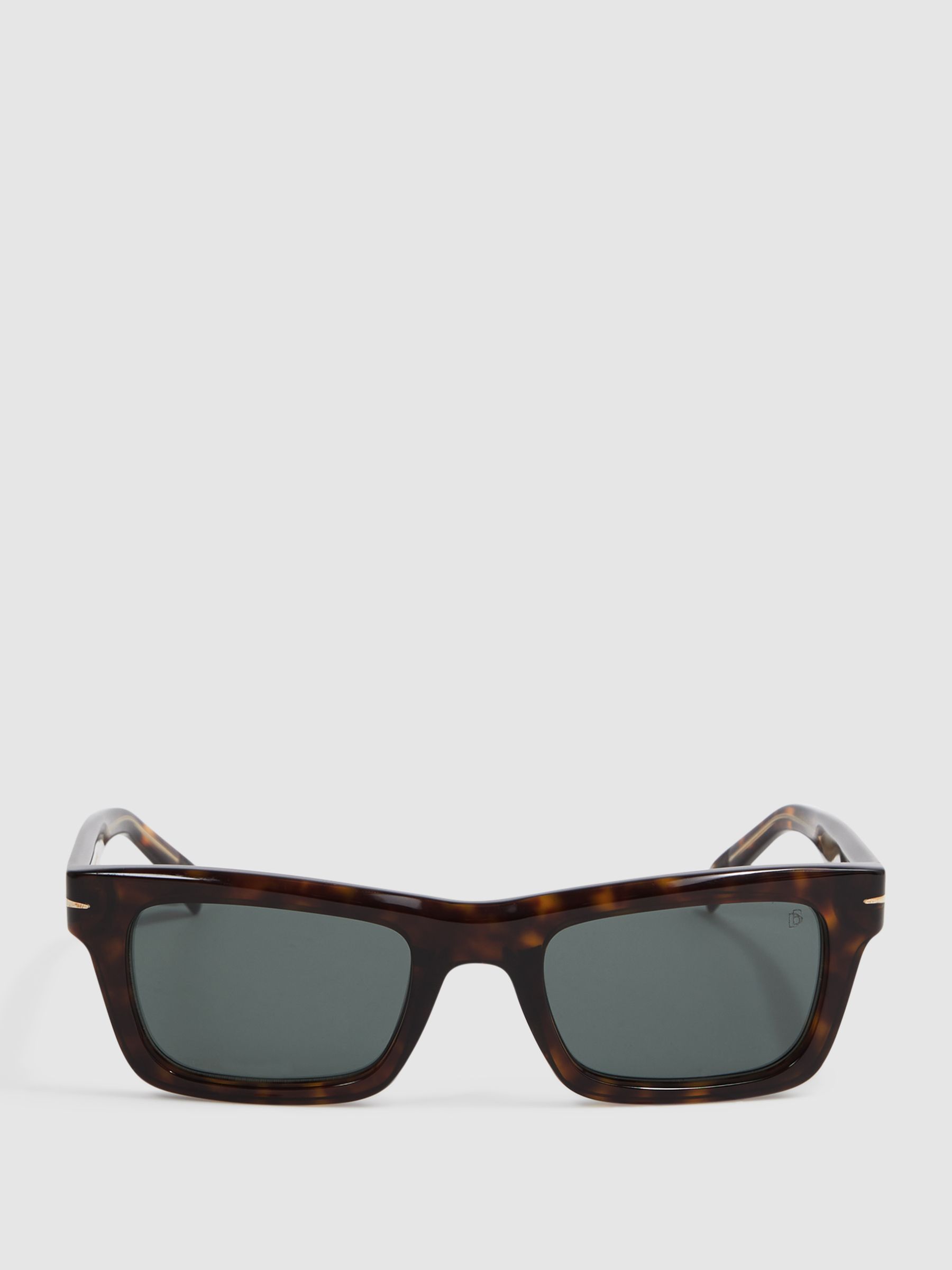 Eyewear by David Beckham Rectangular Sunglasses in Tortoise - Image 1 of 5