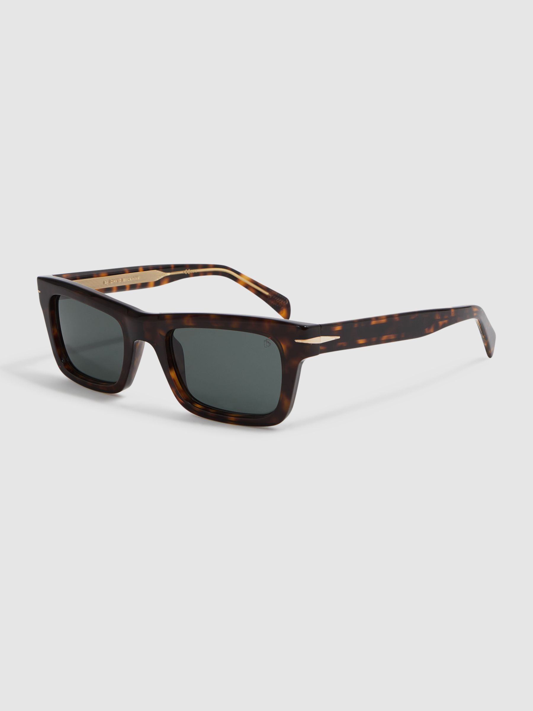 Eyewear by David Beckham Rectangular Sunglasses in Tortoise - Image 4 of 5