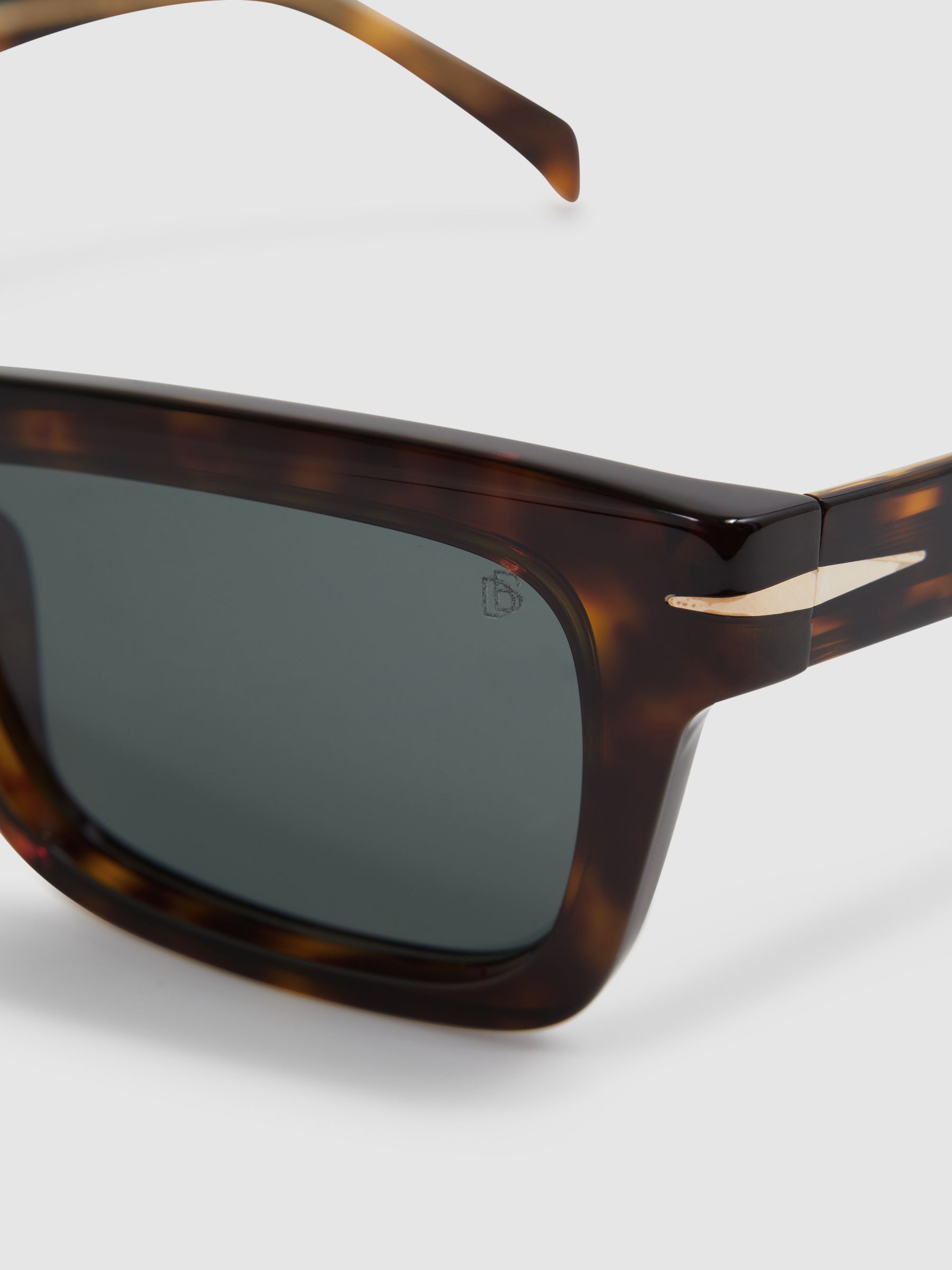 Eyewear by David Beckham Rectangular Sunglasses in Tortoise - Image 5 of 5