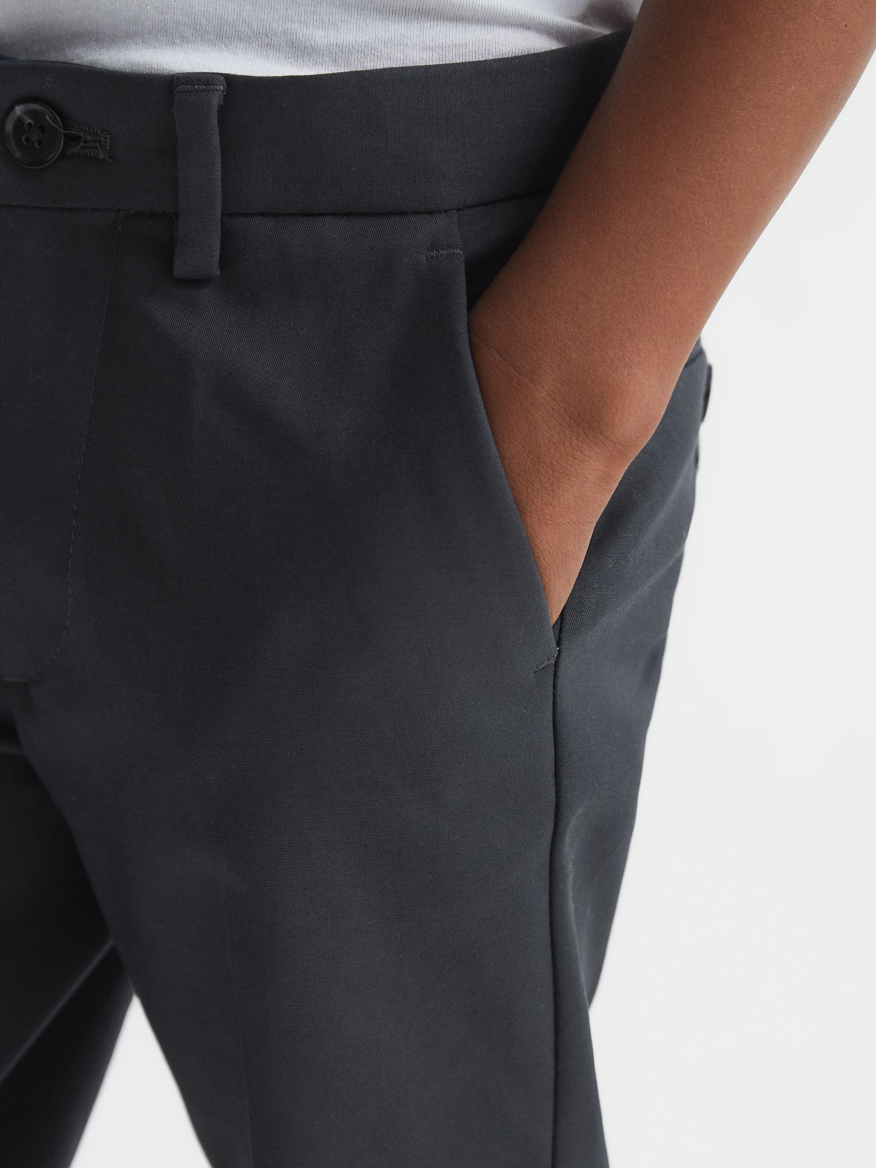 9-14 yrs Slim Fit Chinos in Steel Blue - Image 4 of 8