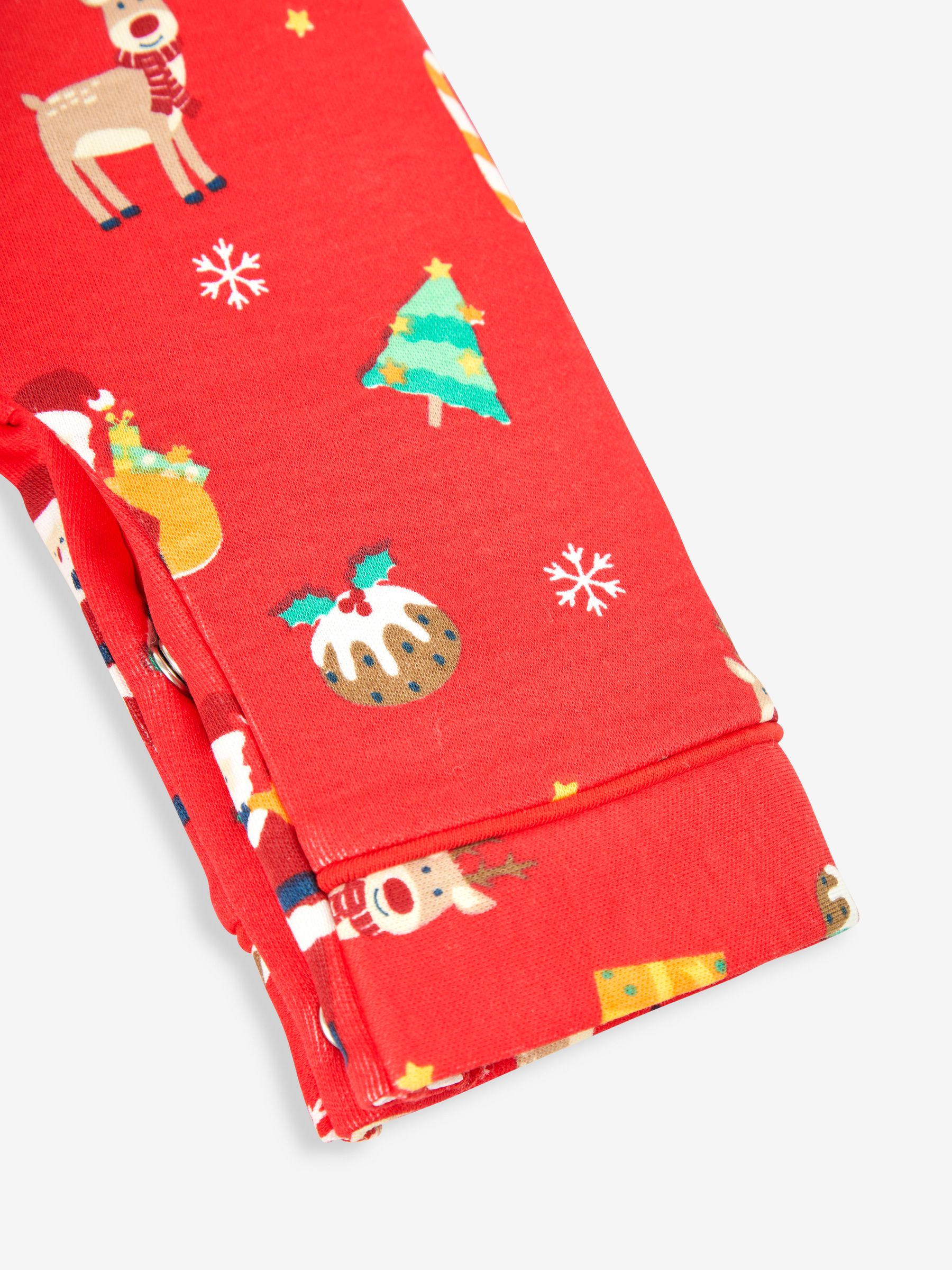 Red Kids' Christmas All-In-One Pyjamas - Image 3 of 3