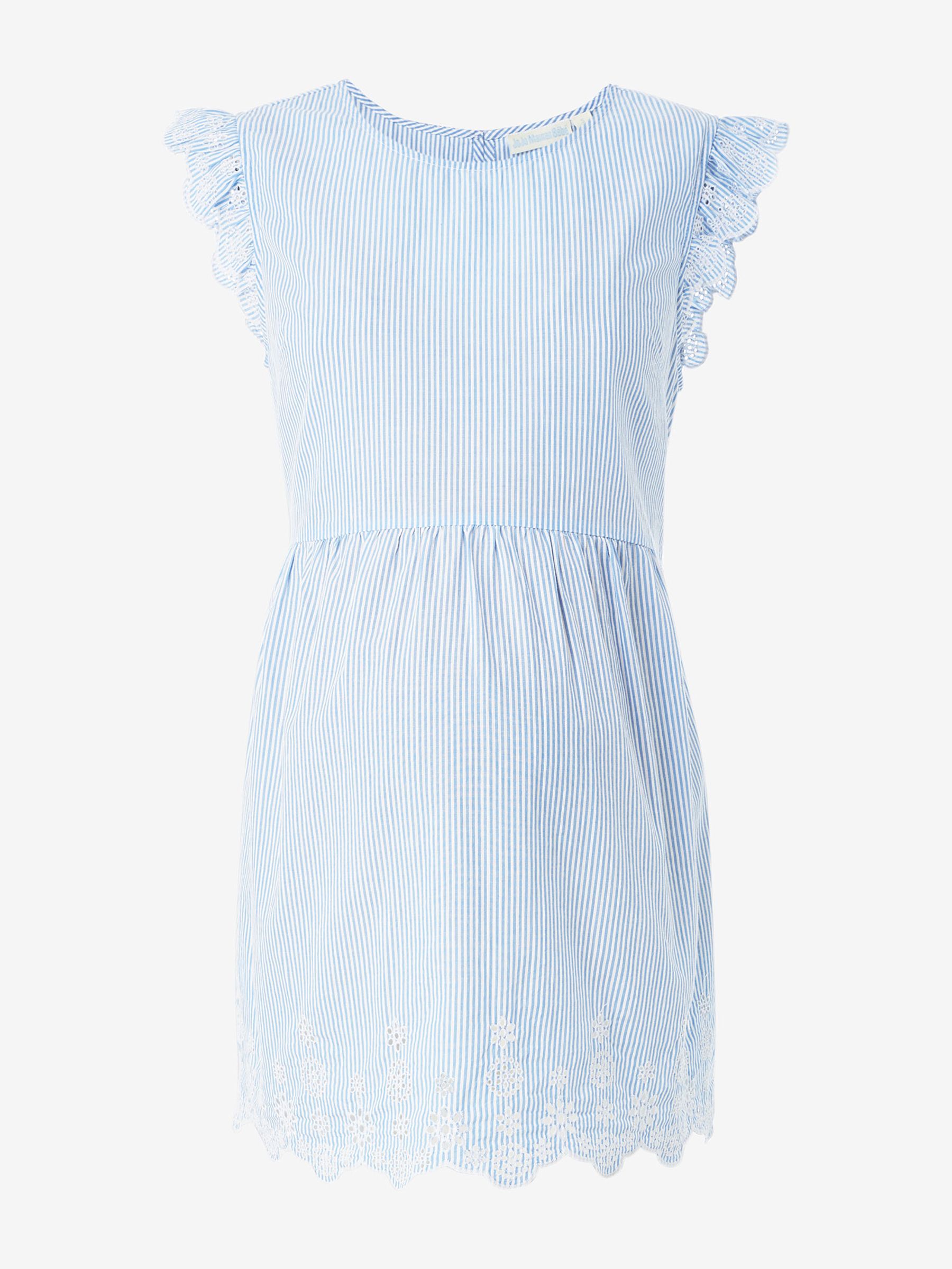 Blue Stripe Broderie Anglaise Maternity Blouse - Image 3 of 4
