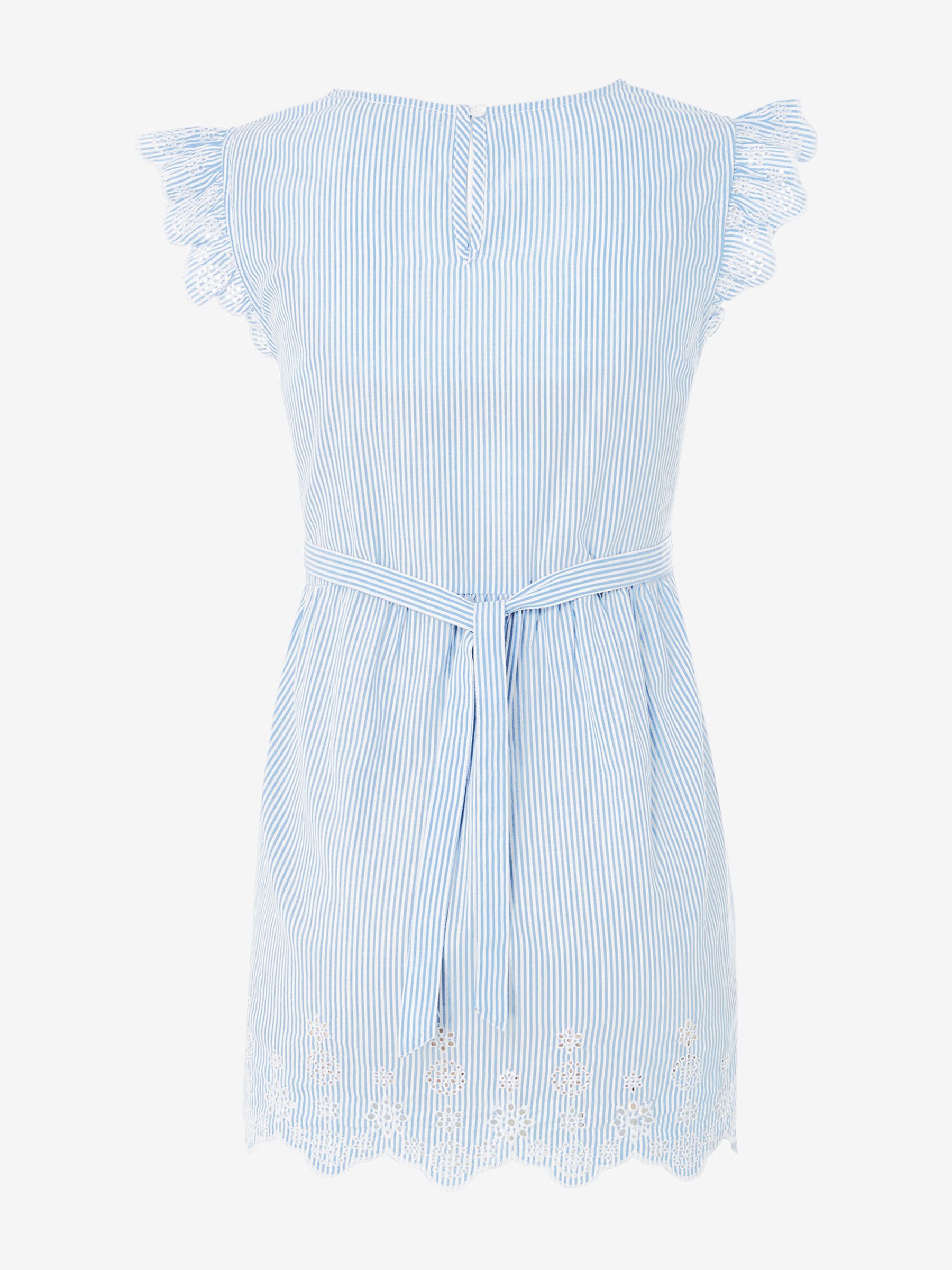 Blue Stripe Broderie Anglaise Maternity Blouse - Image 4 of 4