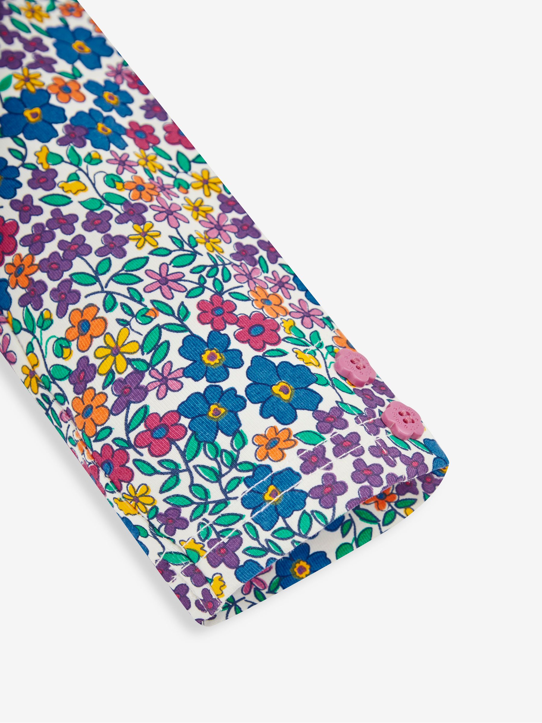 Pink Floral & Navy Blue Girls' 2-Pack Leggings - Image 4 of 5