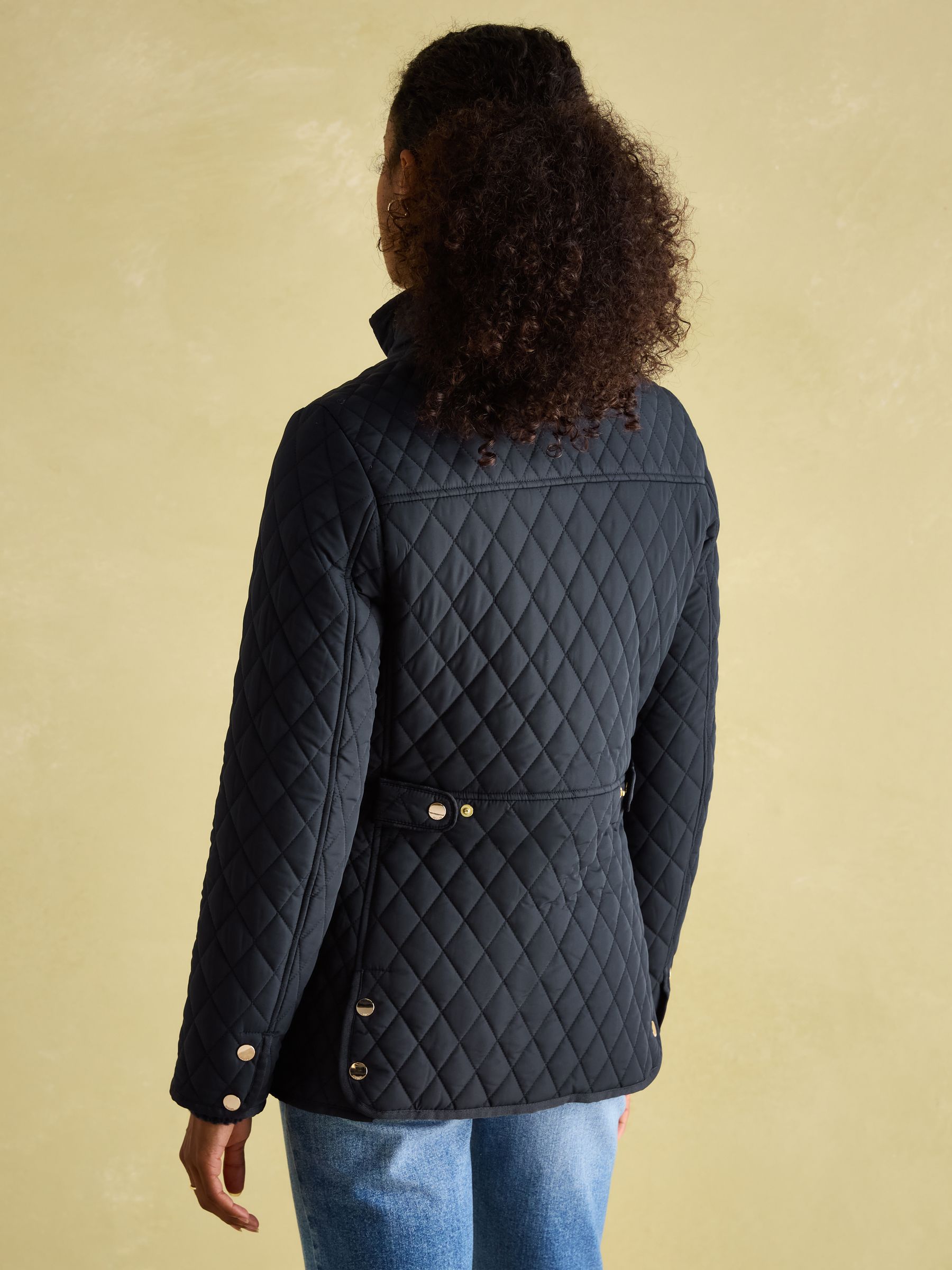 Allendale Navy Blue Showerproof Diamond Quilted Coat - Image 2 of 8