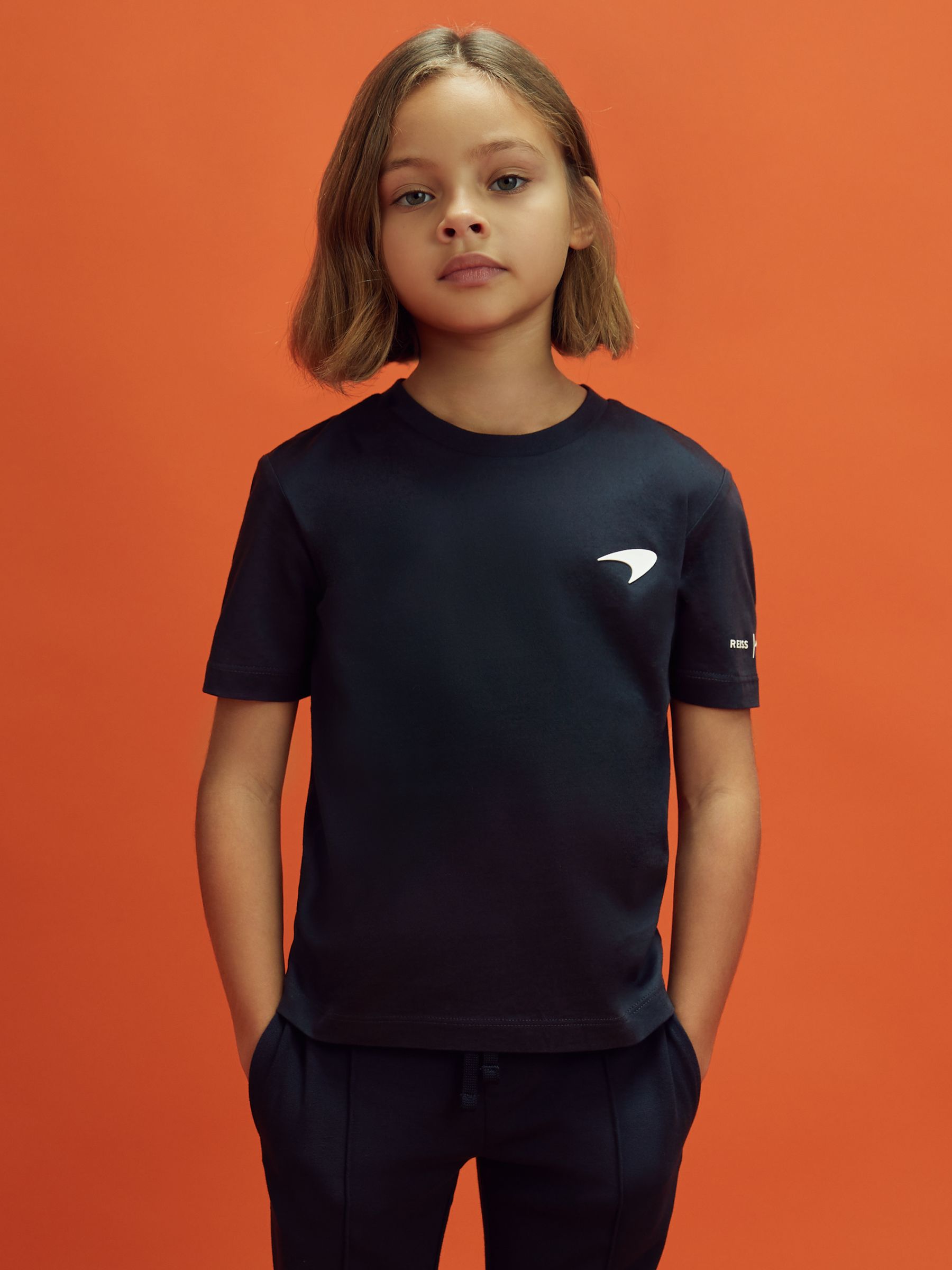 3-9 yrs McLaren F1 Mercerised Cotton Crew Neck T-Shirt in Airforce Blue - Image 7 of 9