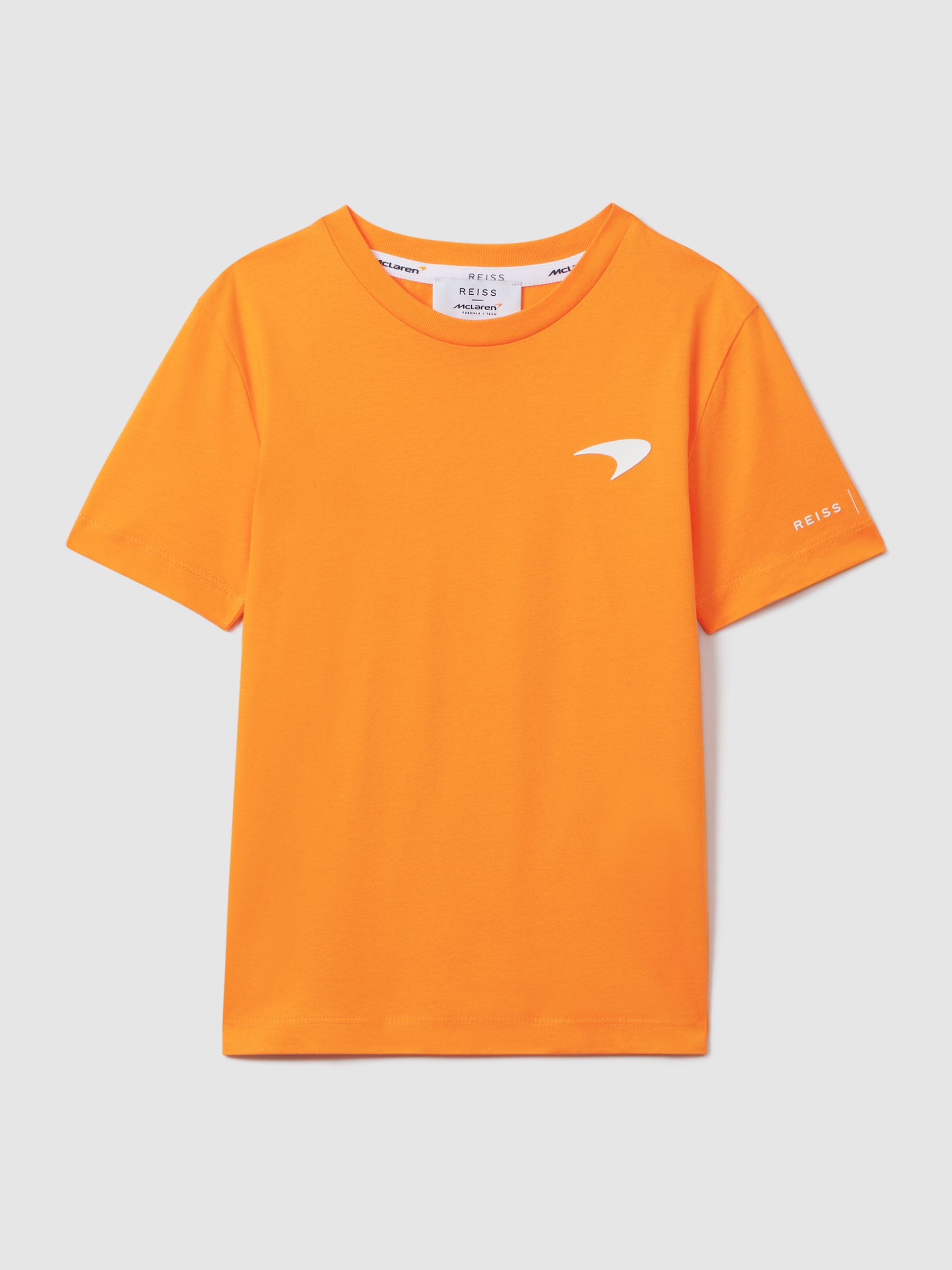 9-13 yrs McLaren F1 Mercerised Cotton Crew Neck T-Shirt in Papaya - Image 2 of 10