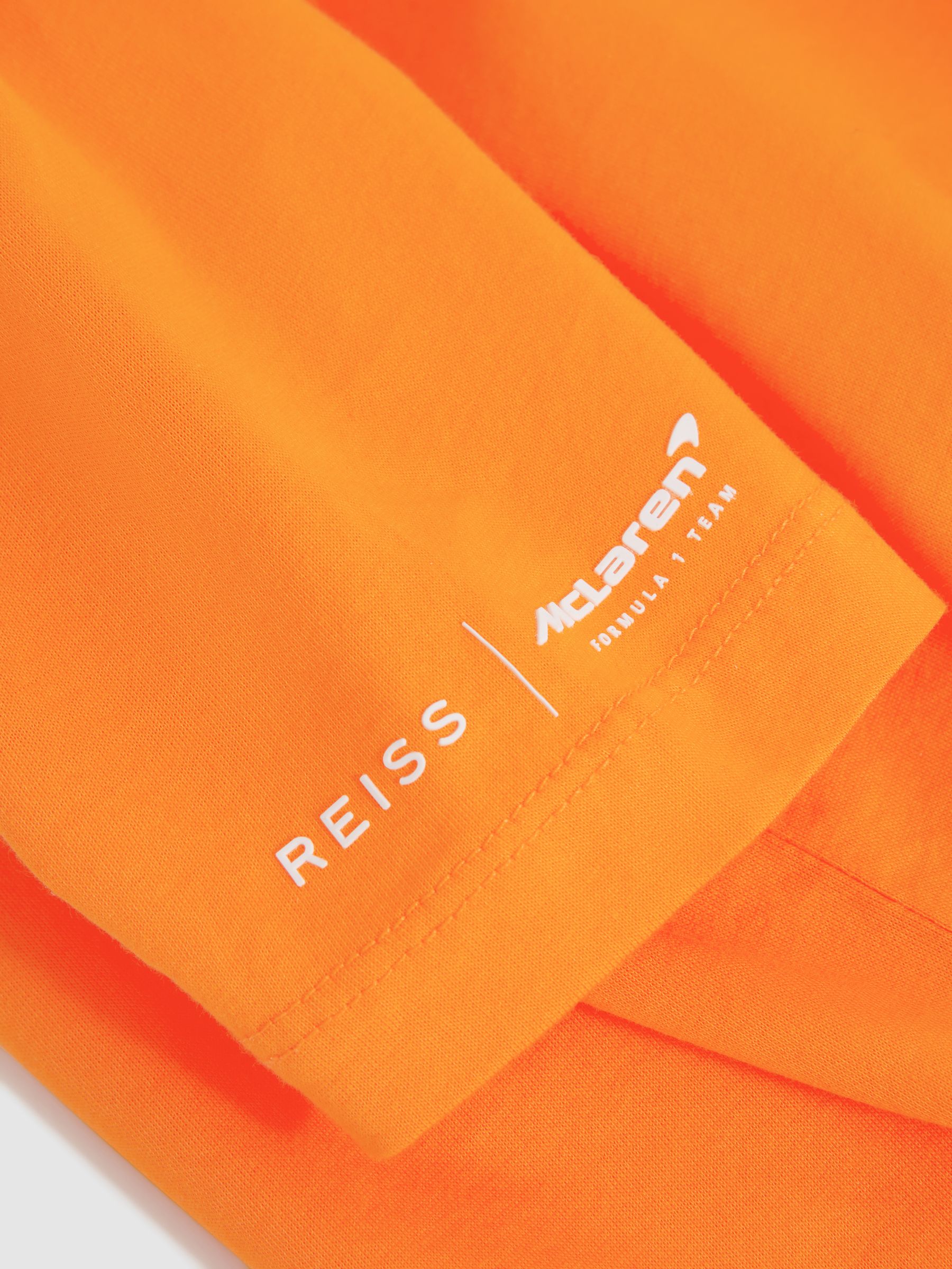9-13 yrs McLaren F1 Mercerised Cotton Crew Neck T-Shirt in Papaya - Image 9 of 10