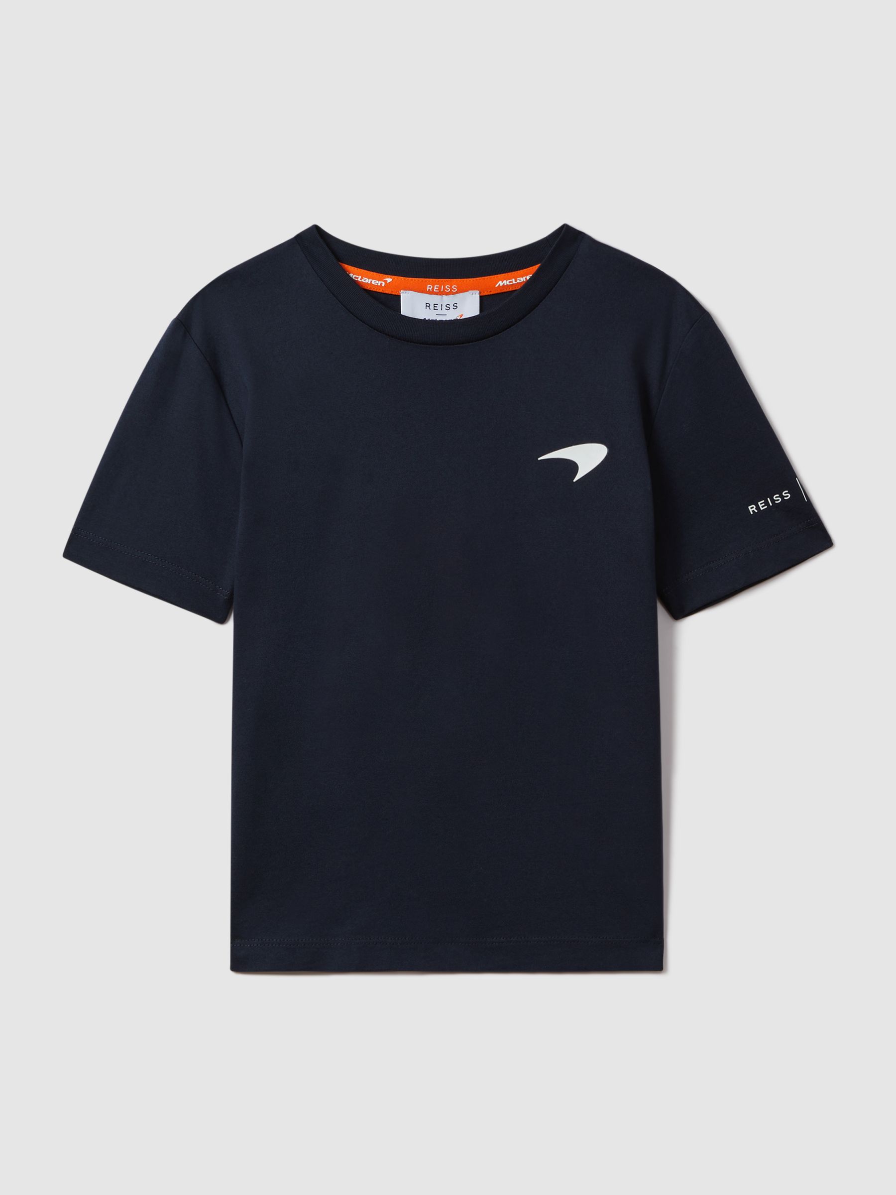 9-13 yrs McLaren F1 Mercerised Cotton Crew Neck T-Shirt in Airforce Blue - Image 2 of 8
