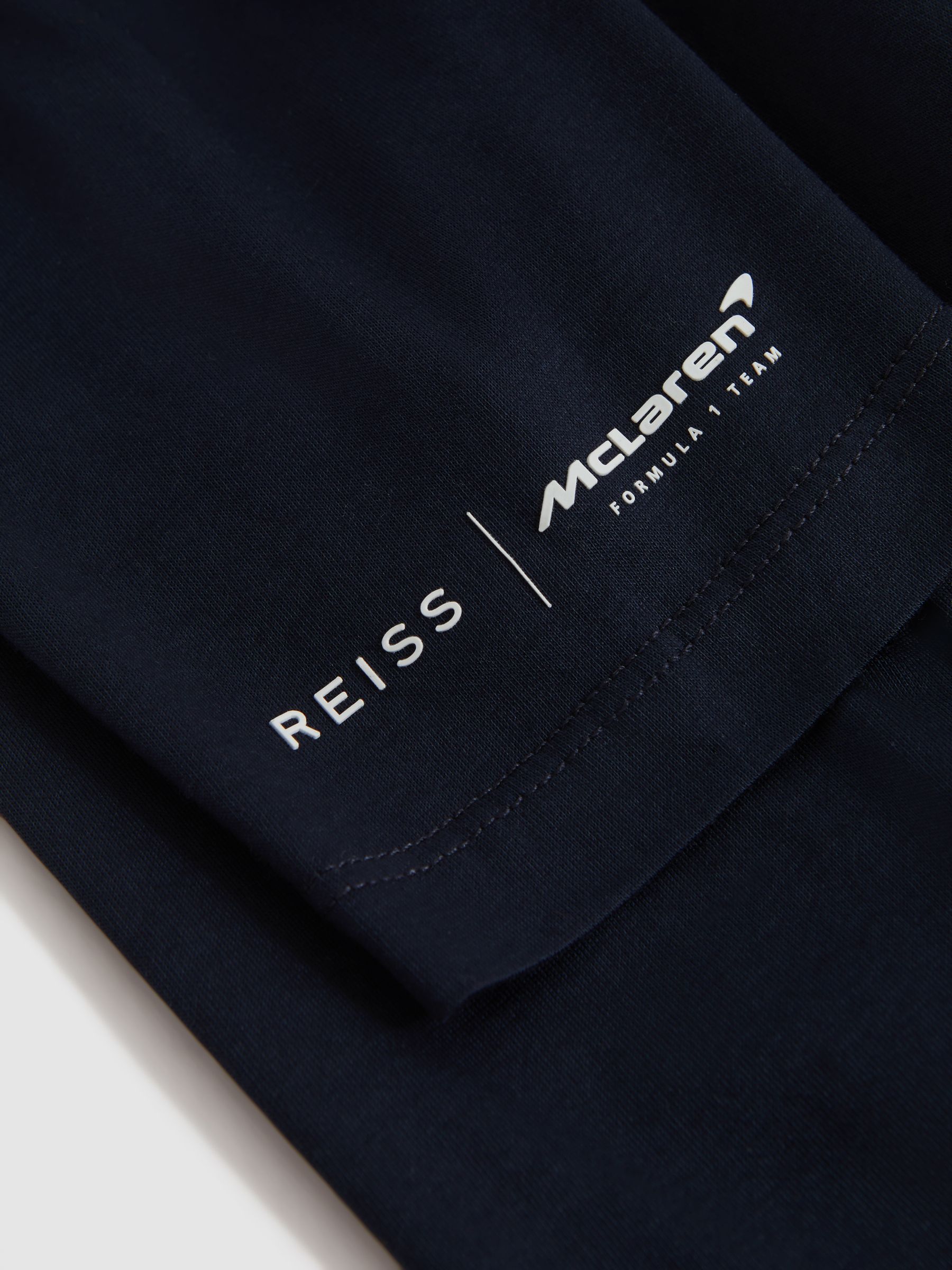 9-13 yrs McLaren F1 Mercerised Cotton Crew Neck T-Shirt in Airforce Blue - Image 7 of 8