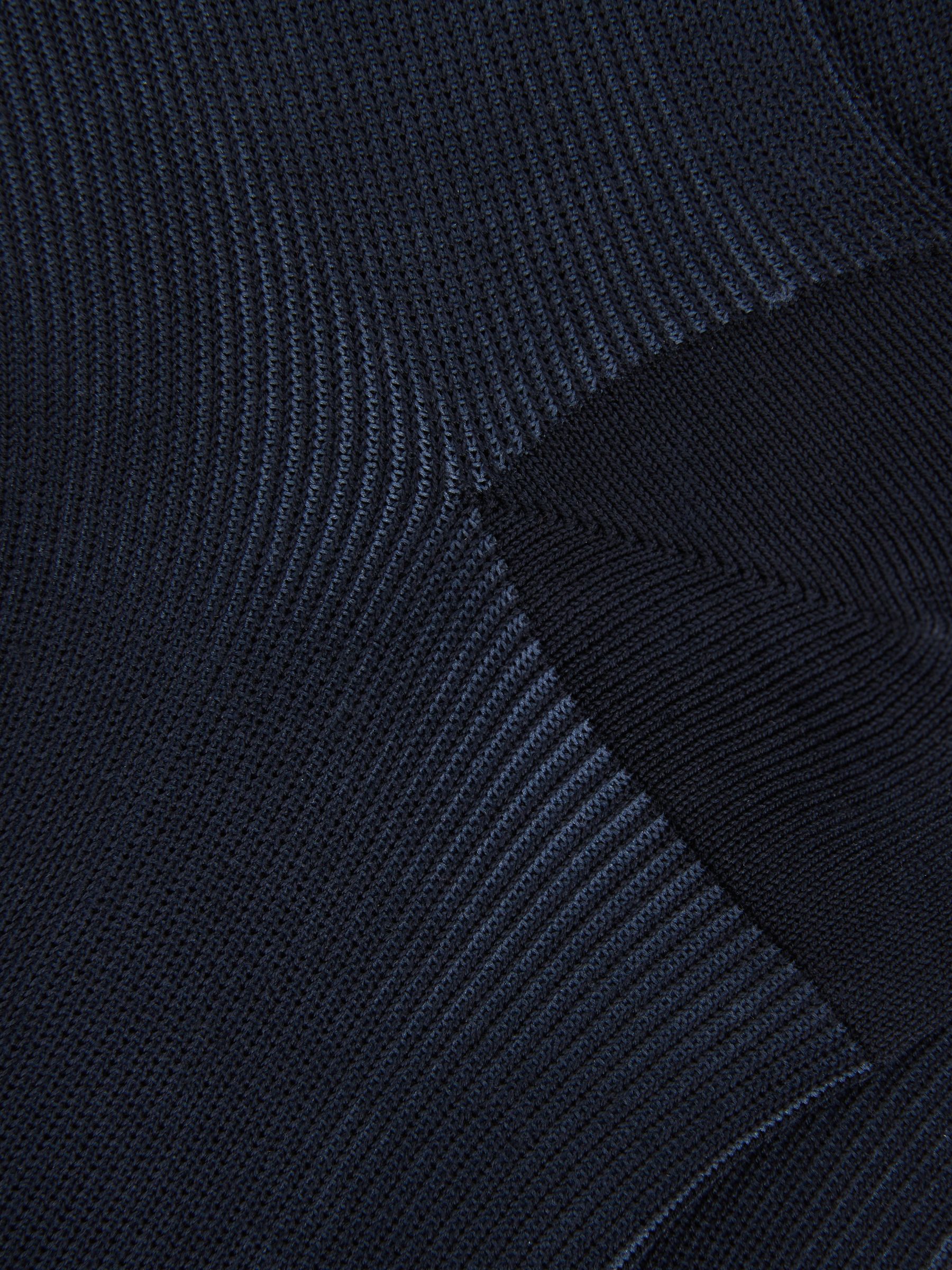 Two Tone Cotton Socks in Navy - Image 3 of 3