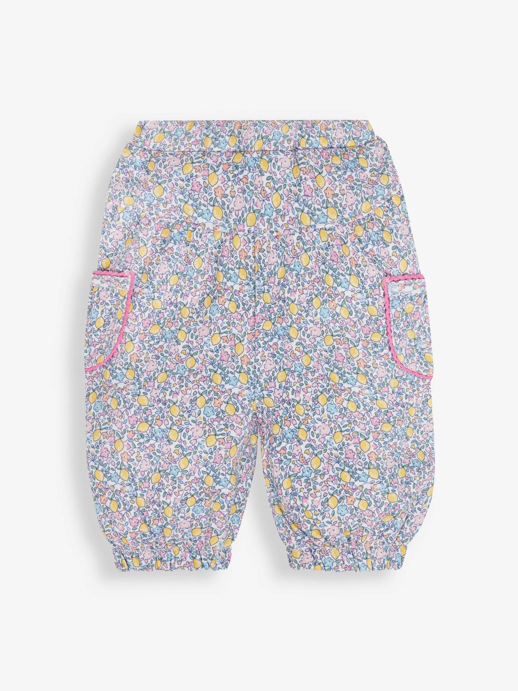 Lemon 2-Pack Ditsy Print & Yellow Stripe Baby Trousers - Image 2 of 5
