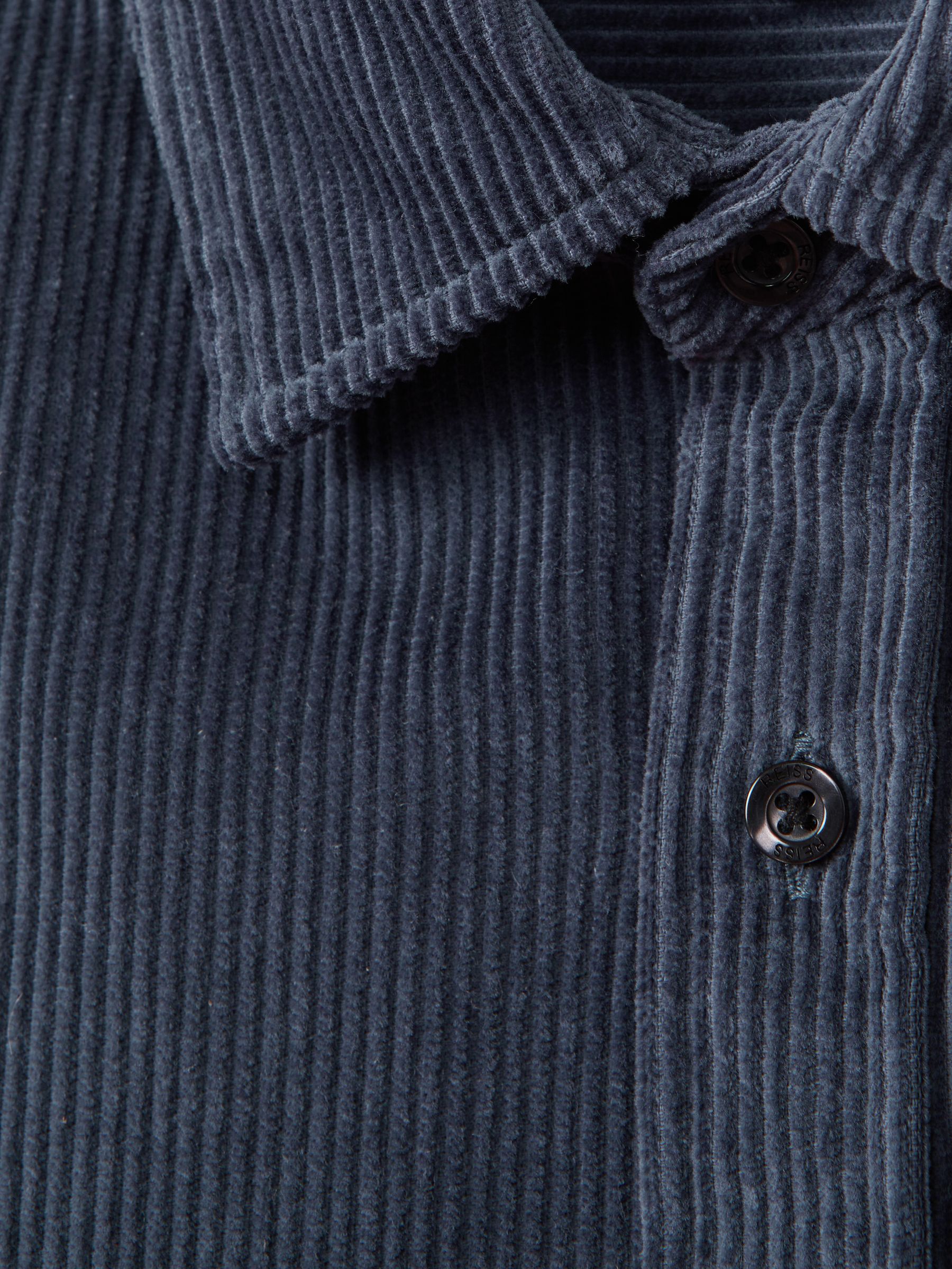 Corduroy Twin Pocket Overshirt in Dark Airforce - Image 6 of 6