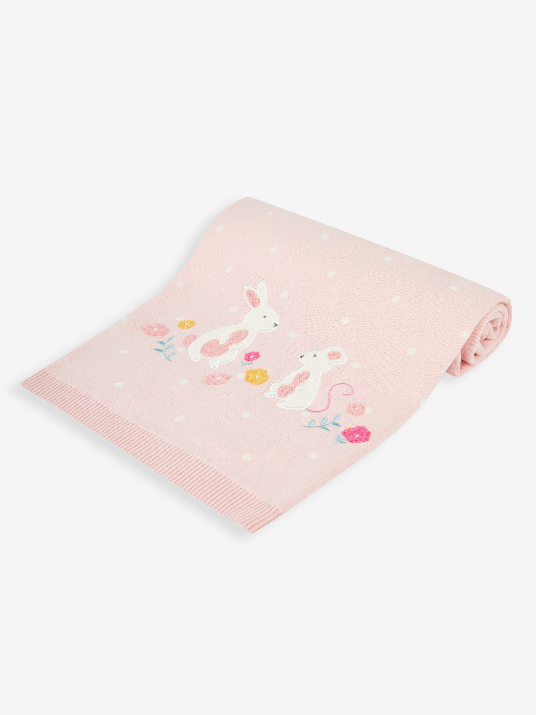Pink Bunny Appliqué Shawl - Image 1 of 3