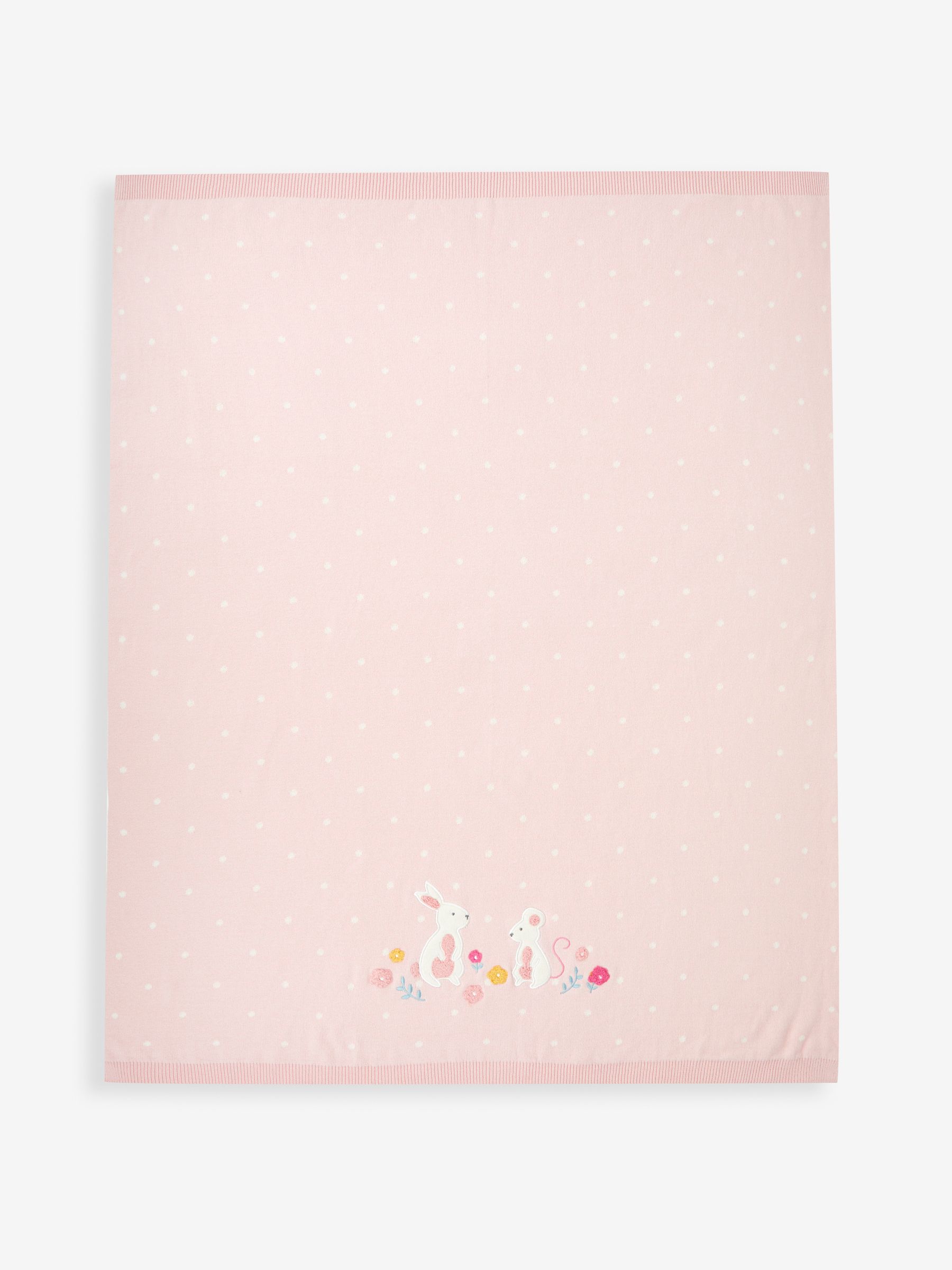 Pink Bunny Appliqué Shawl - Image 2 of 3