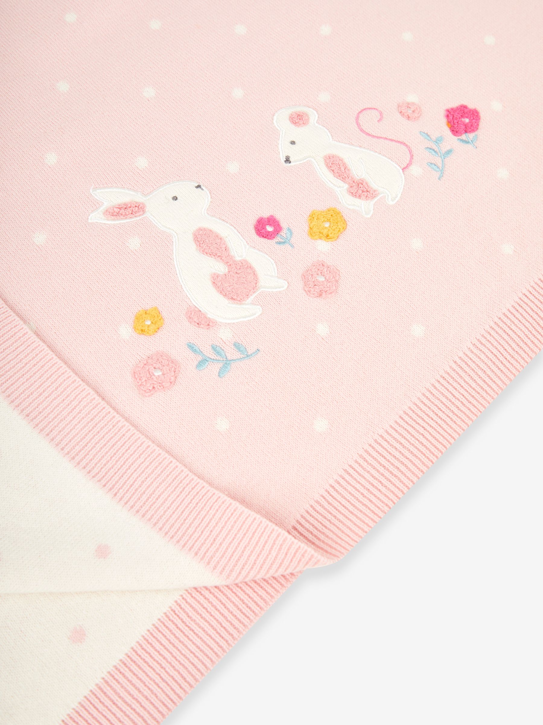 Pink Bunny Appliqué Shawl - Image 3 of 3