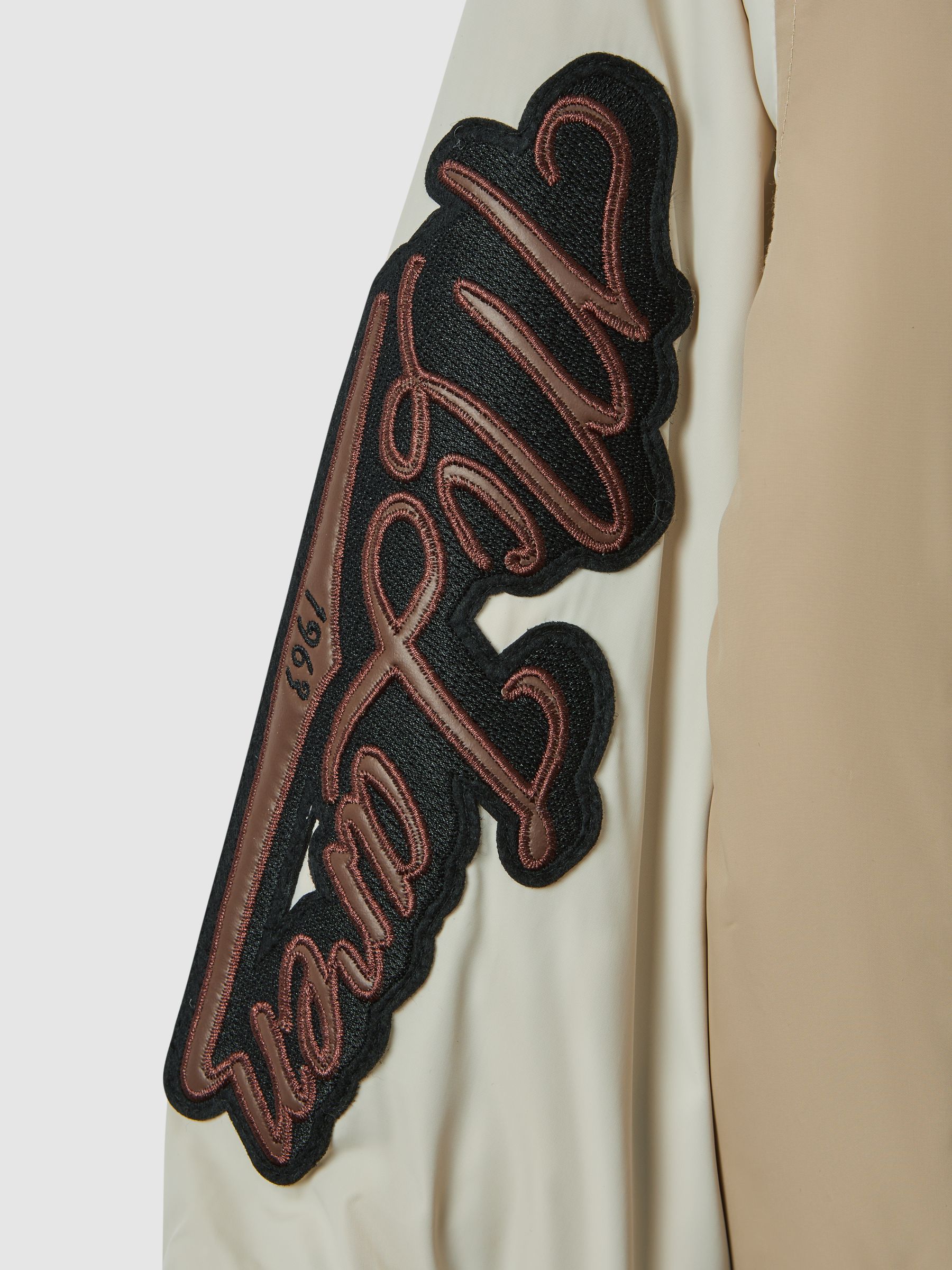 3-9 yrs McLaren F1 Patch Varsity Bomber Jacket in Taupe/Ecru - Image 11 of 12
