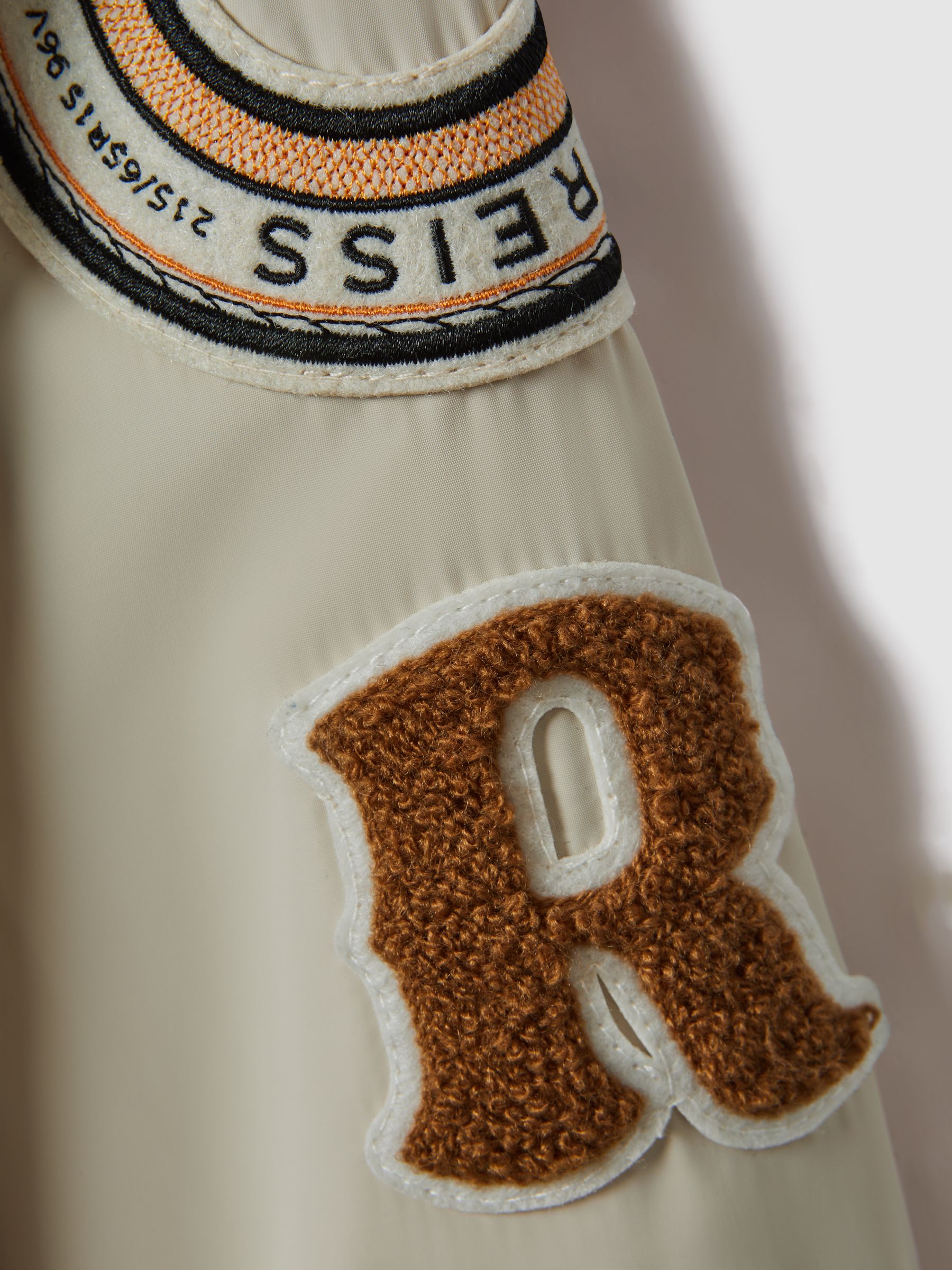 3-9 yrs McLaren F1 Patch Varsity Bomber Jacket in Taupe/Ecru - Image 12 of 12