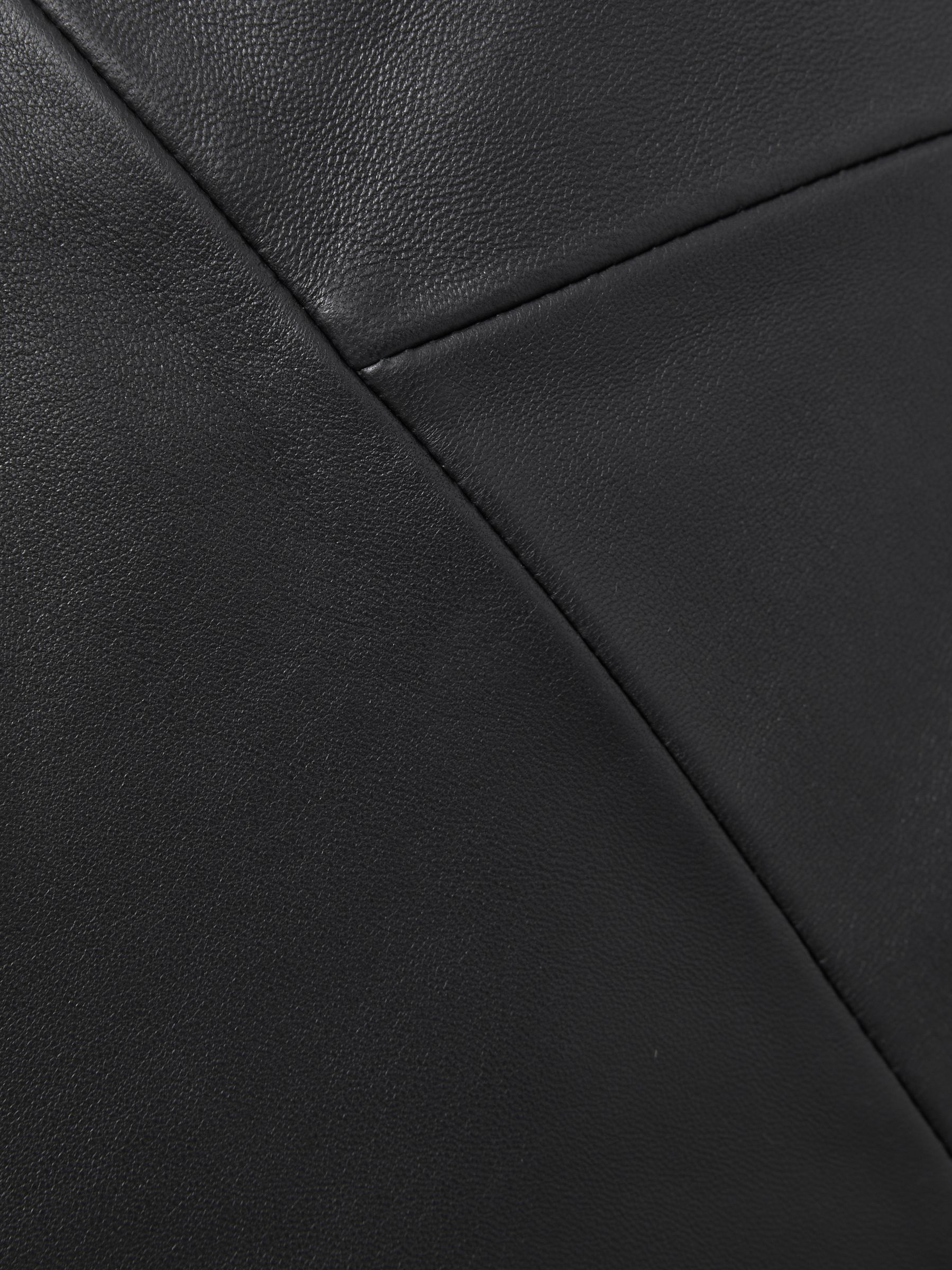 Leather High Rise Midi Skirt in Black - Image 6 of 6