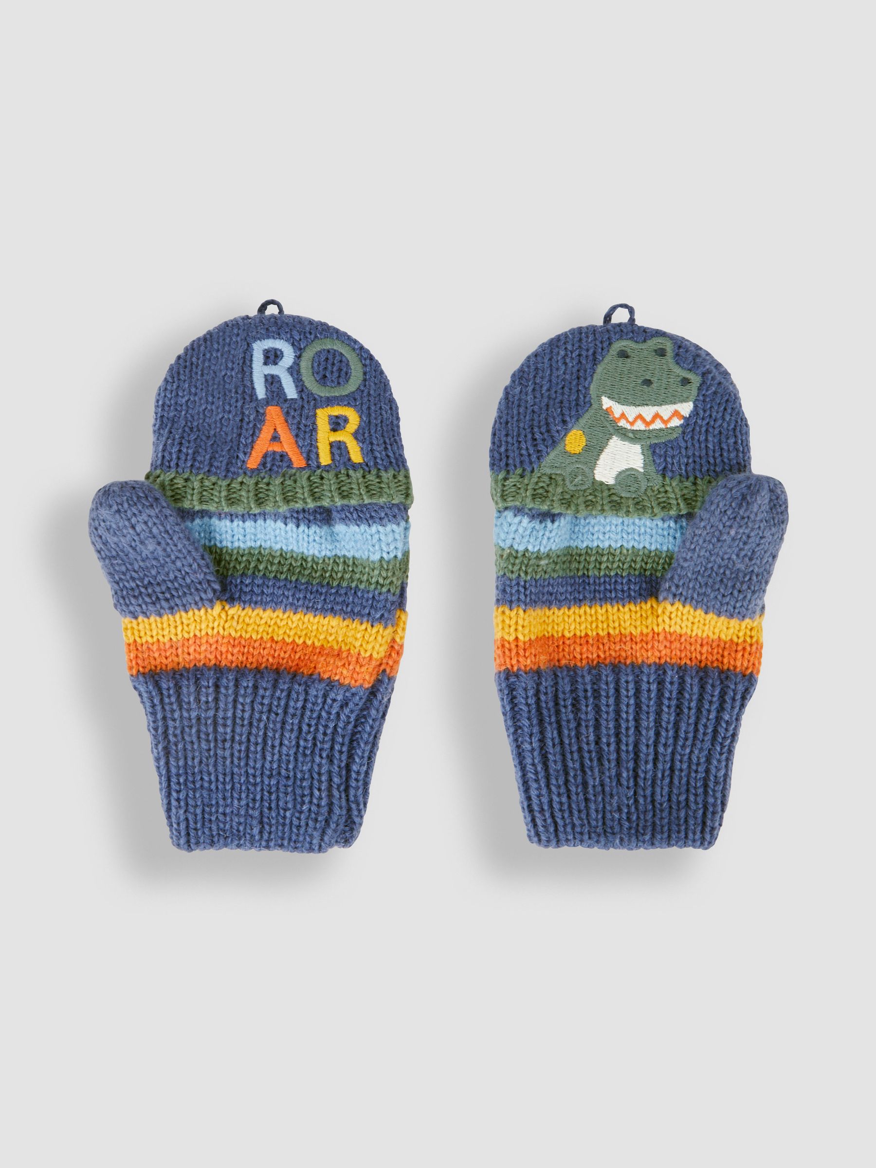 Indigo Boys' Dinosaur Striped Gloves - Image 3 of 4