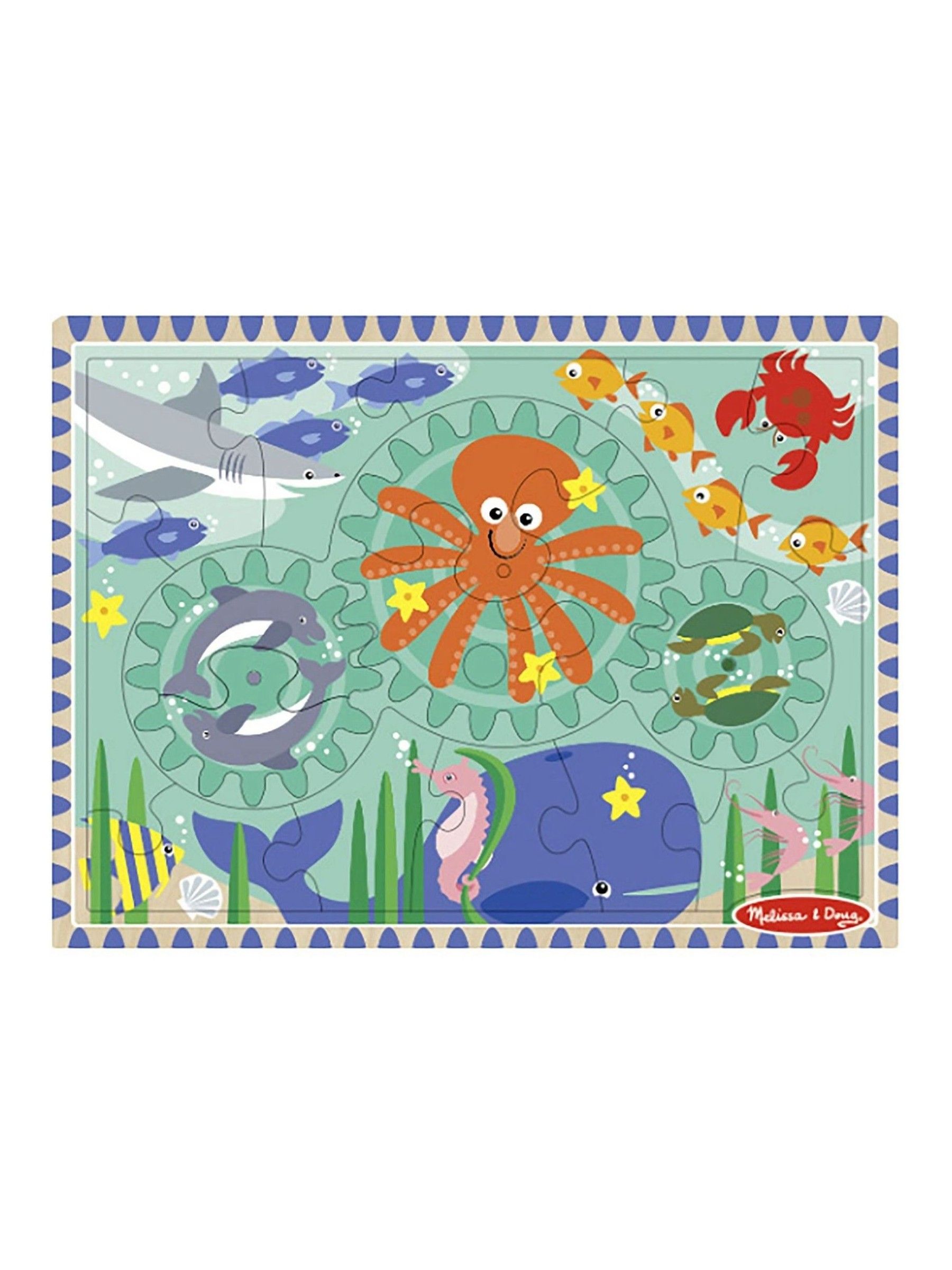 Melissa & Doug Underwater Wooden Gear Puzzle - Image 1 of 3