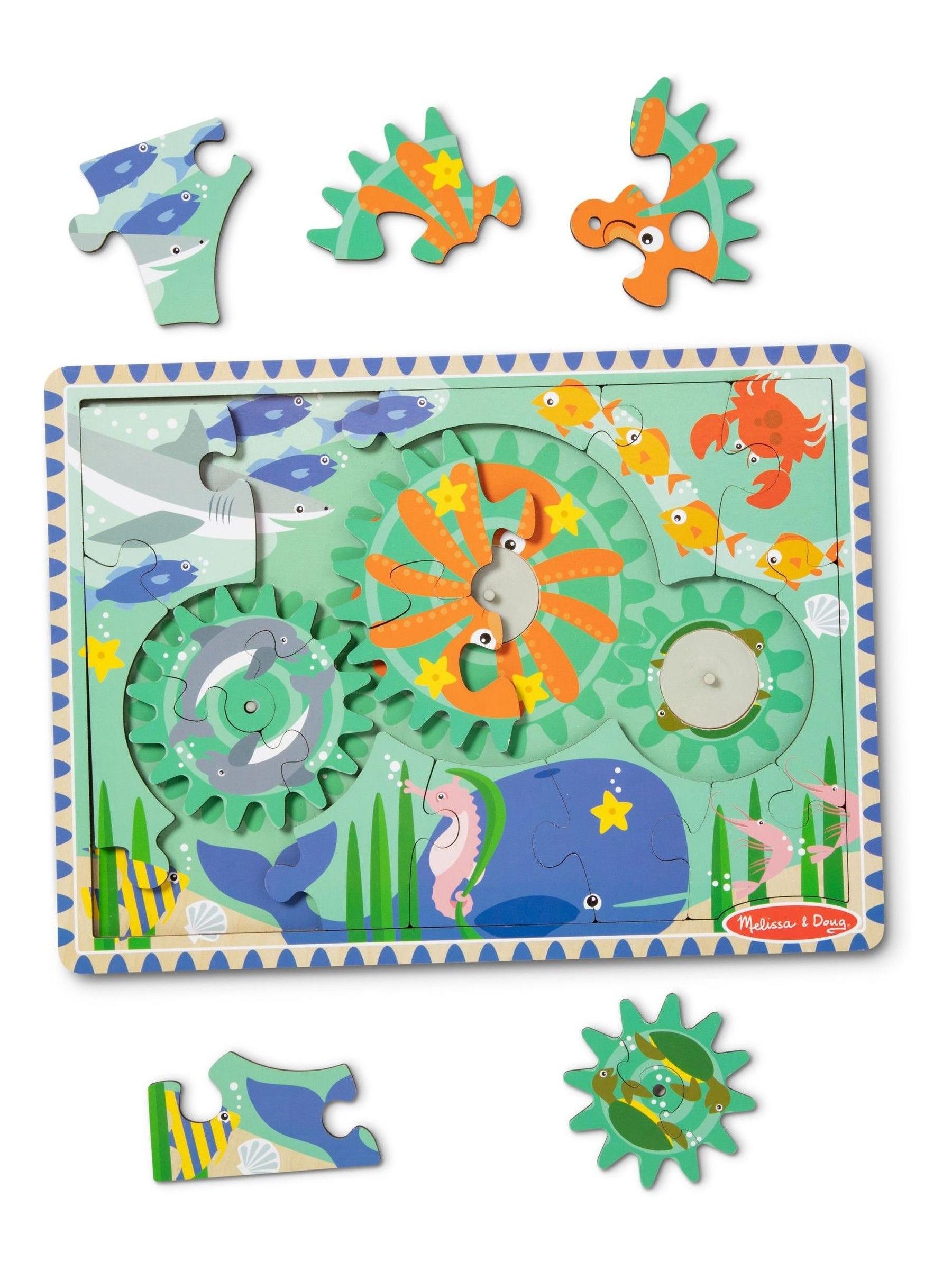 Melissa & Doug Underwater Wooden Gear Puzzle - Image 2 of 3