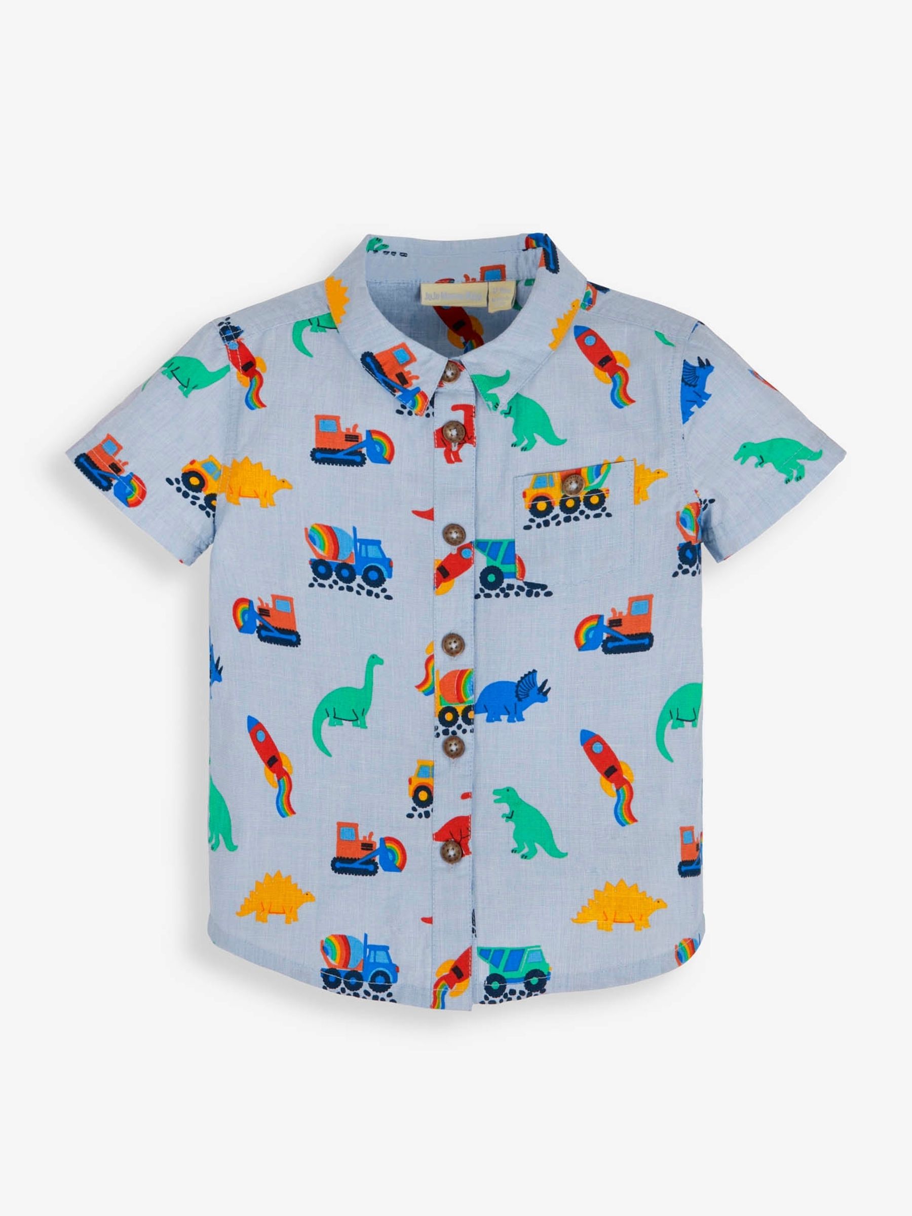 Blue Construction Printed Shirt - Image 1 of 3