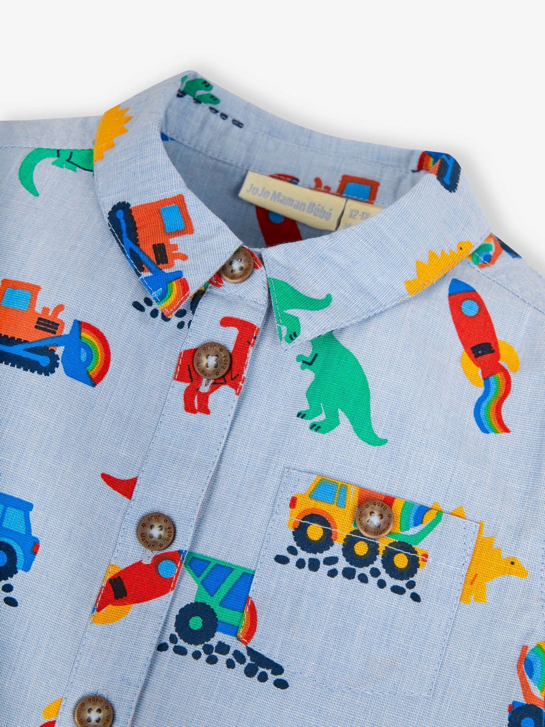 Blue Construction Printed Shirt - Image 2 of 3