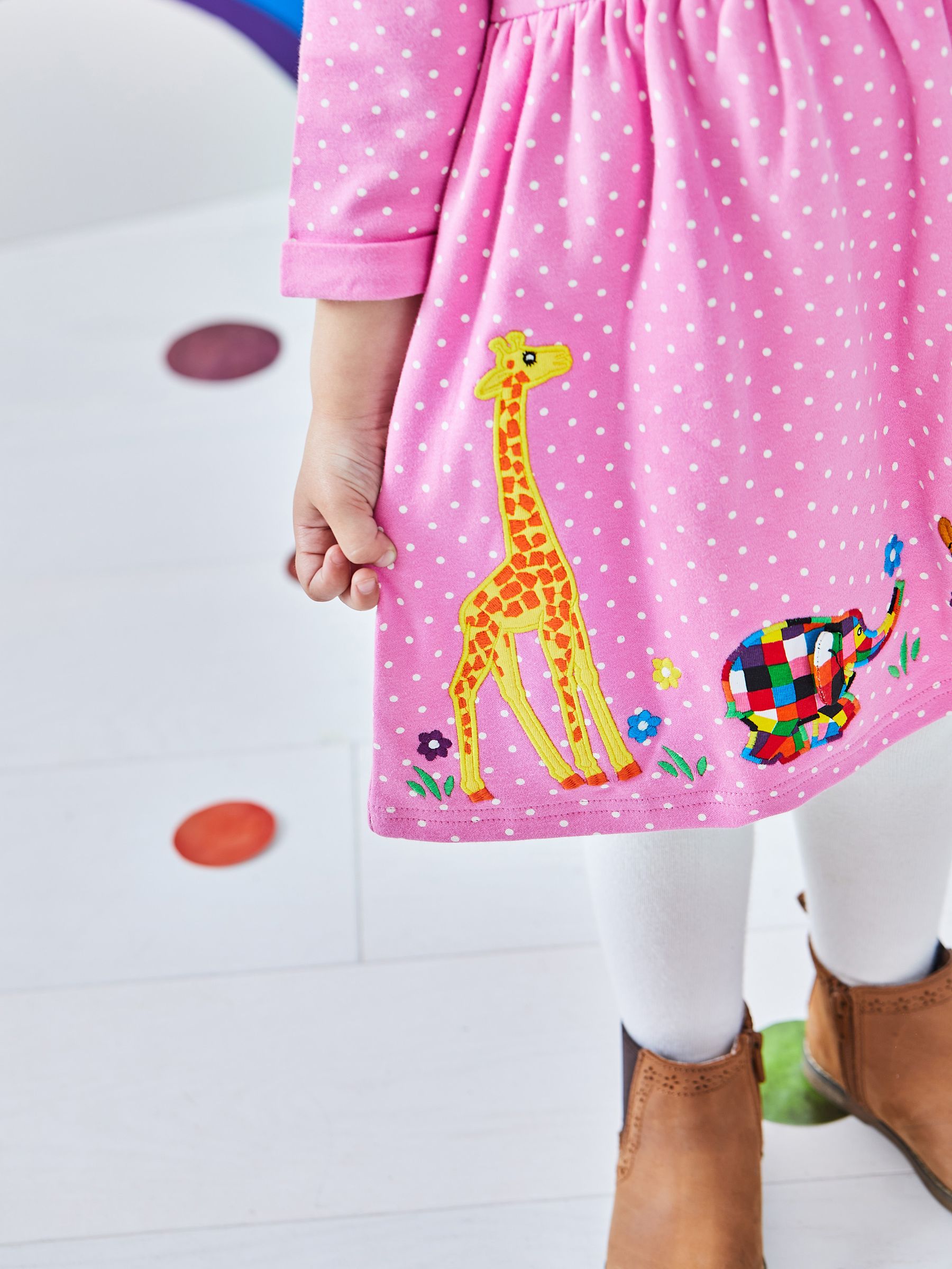 Pink Elmer Appliqué Button Front Dress - Image 4 of 7