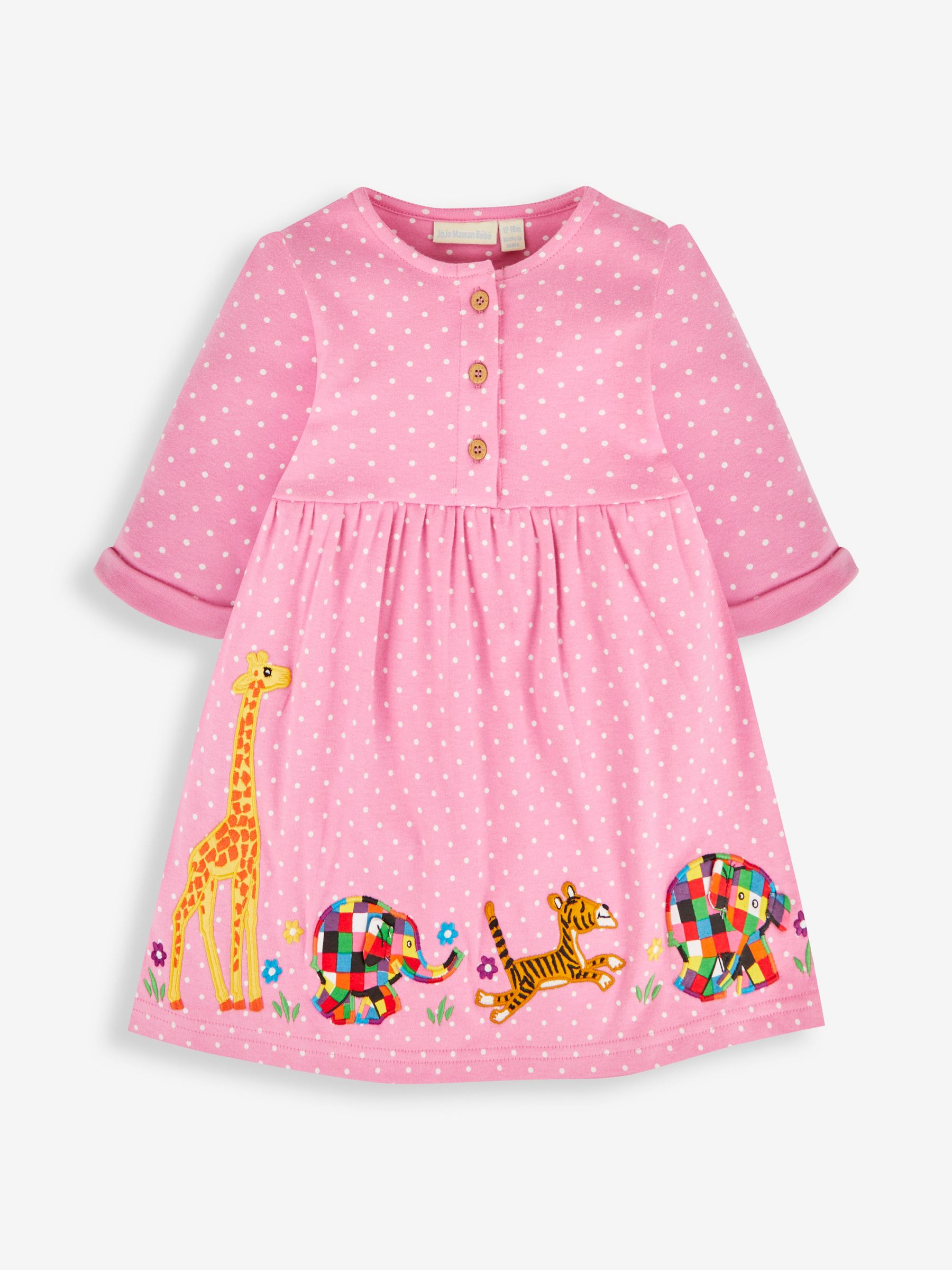 Pink Elmer Appliqué Button Front Dress - Image 5 of 7