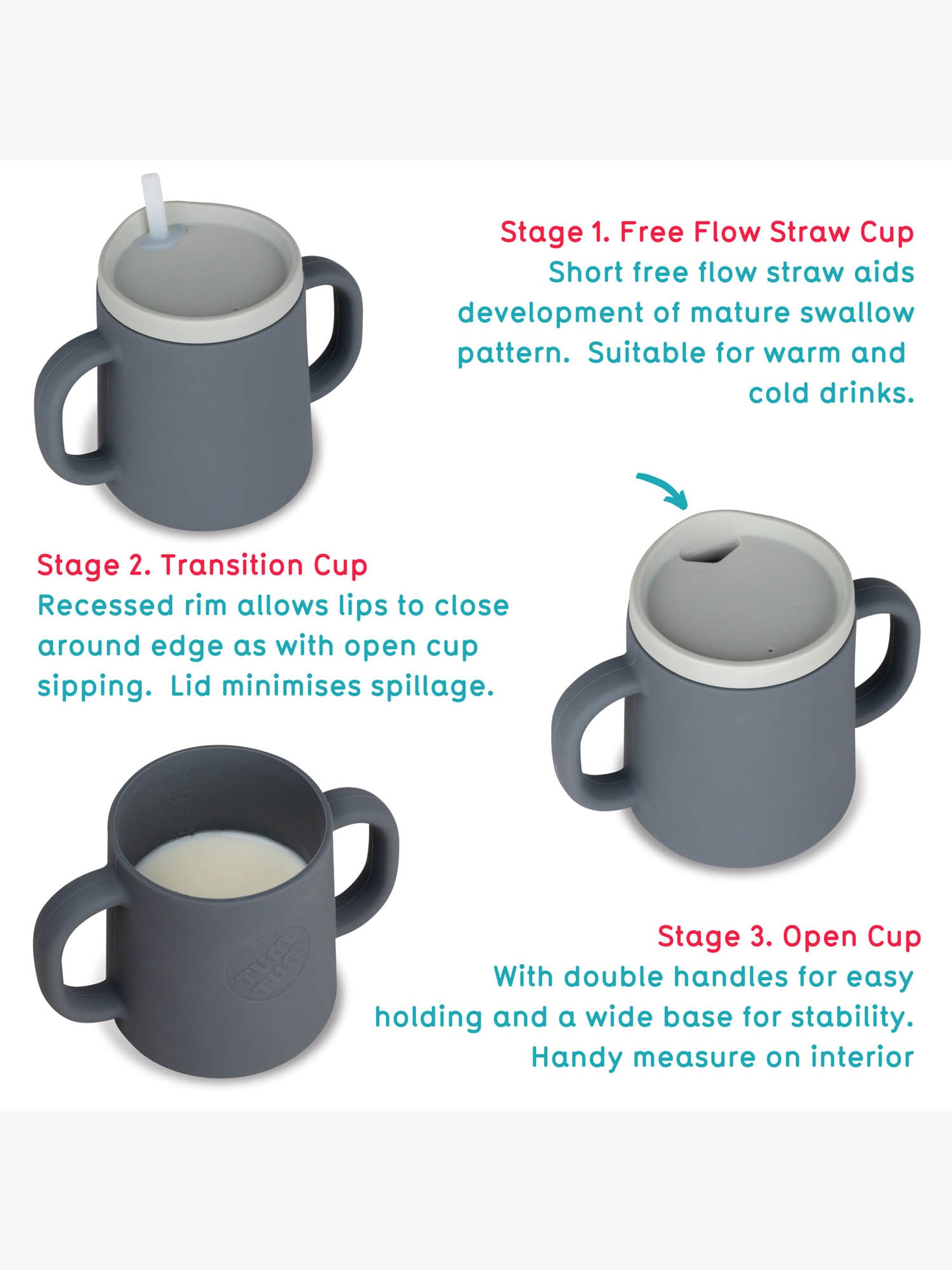 Grey TUM TUM 3 Way Trainer Cup - Image 2 of 6