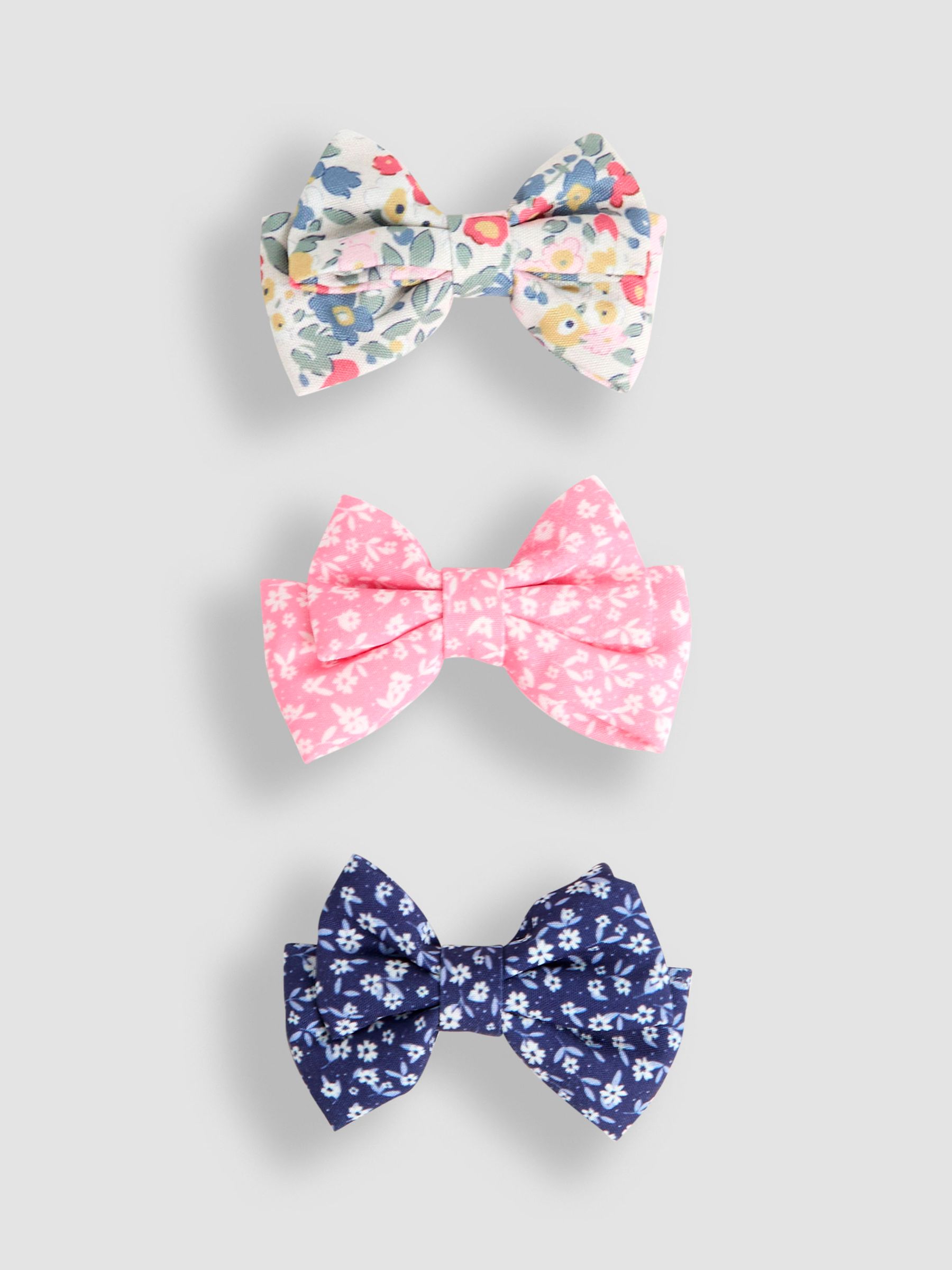 3-Pack Bow Clips in Multi - Image 2 of 3