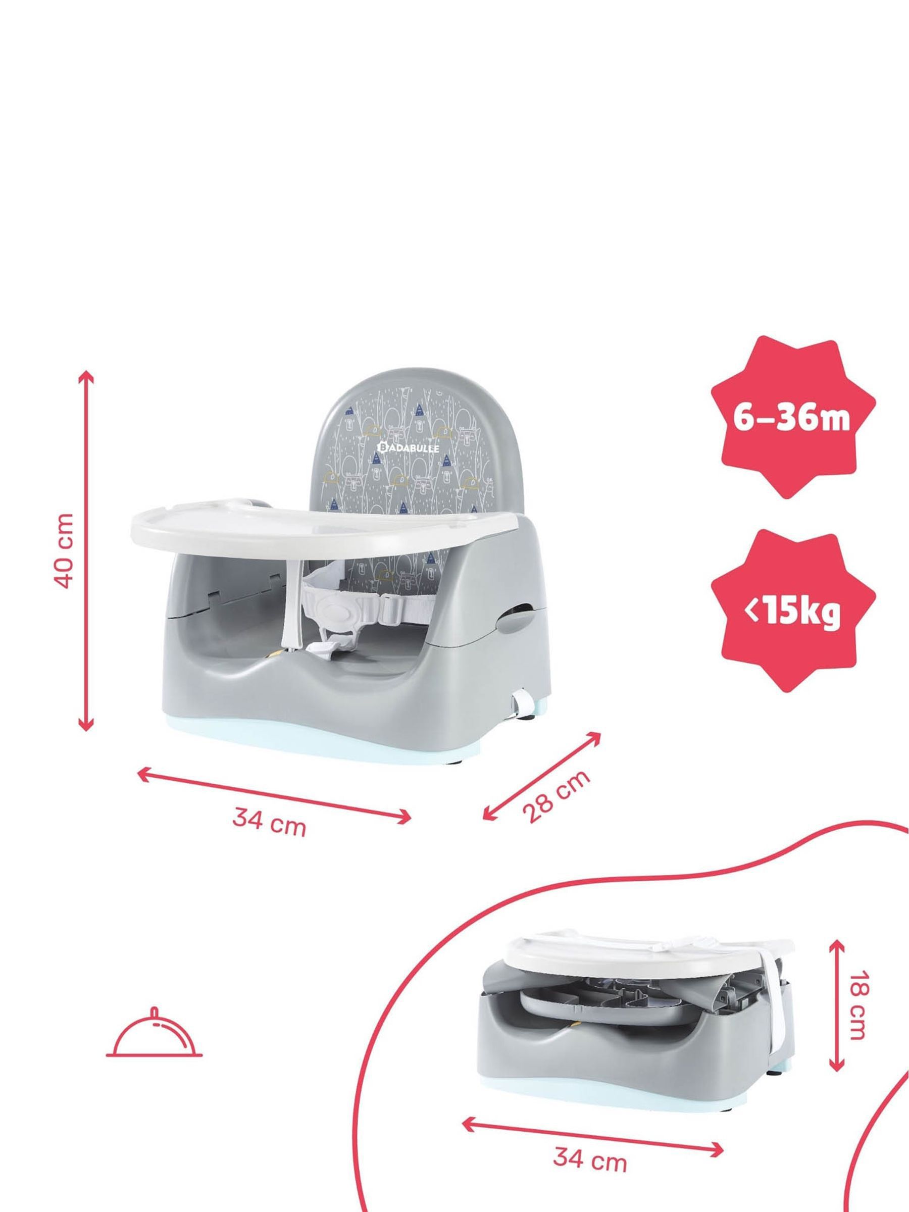 Badabulle Home & Go Booster Seat - Image 5 of 9
