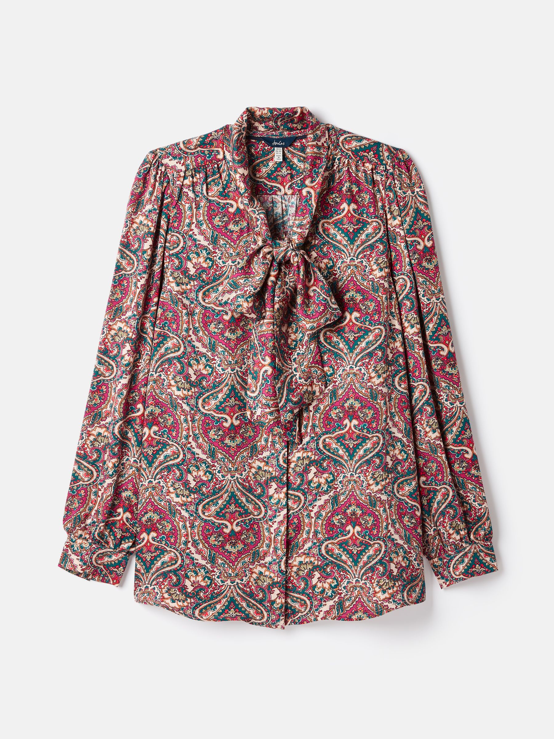 Everly Pink Tie Neck Blouse - Image 6 of 6